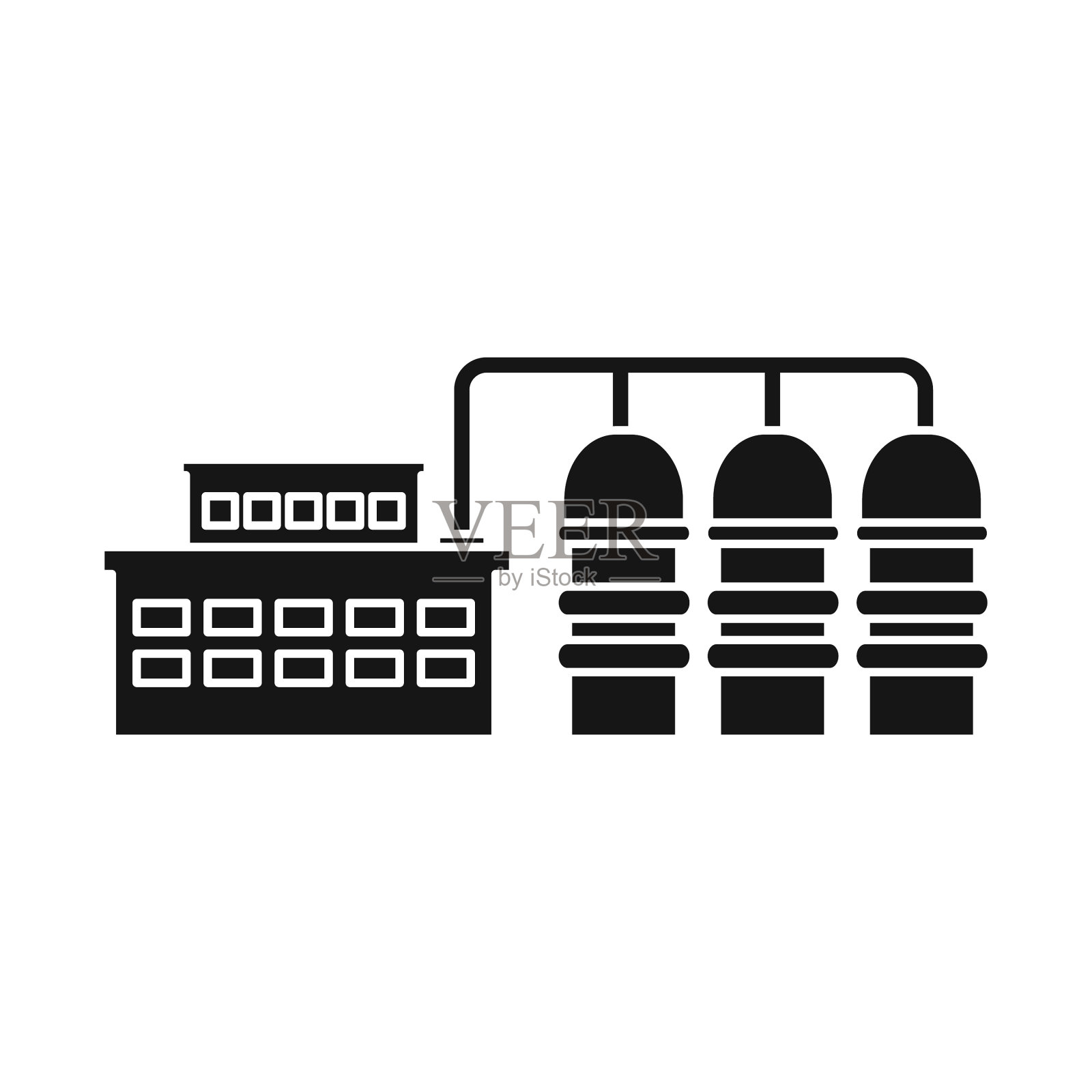 设计工厂和厂房标志图标素材