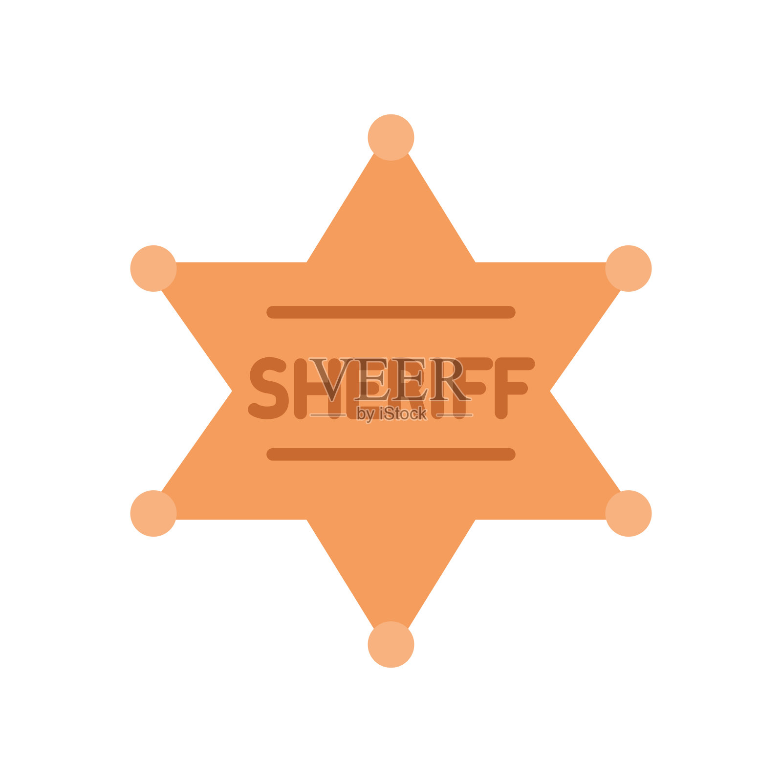 警长星插画图片素材