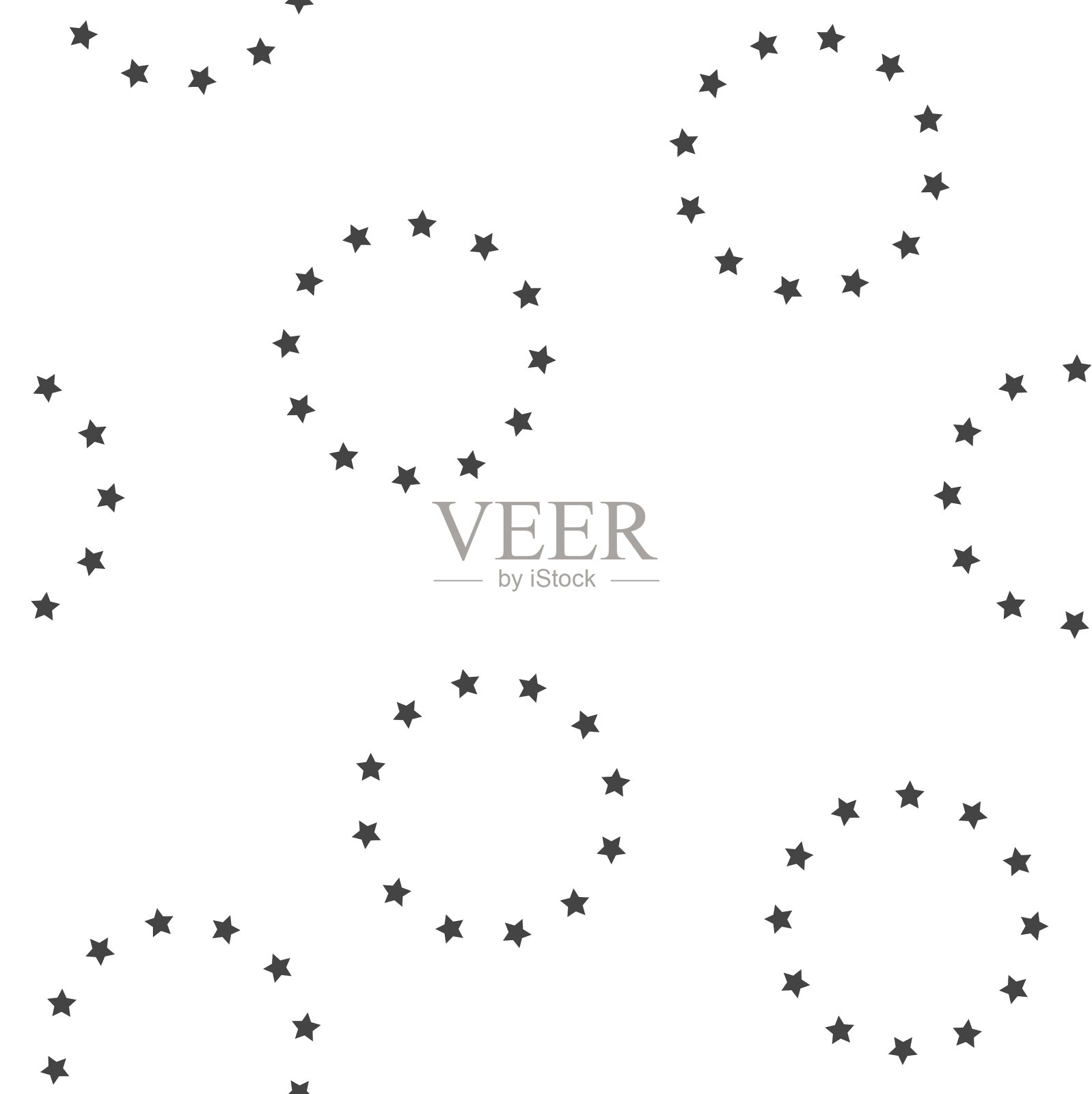 一个圆圈中的星形图标，由星星组成的圆圈插画图片素材