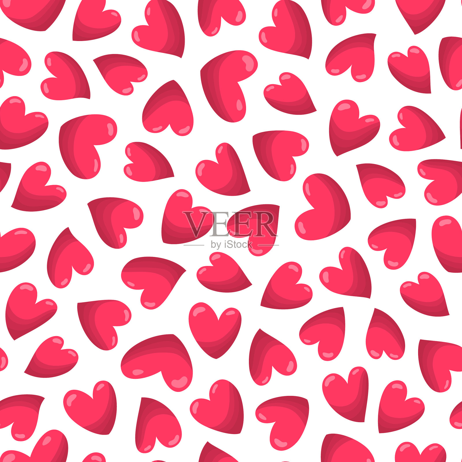 无缝模式与心脏分离插画图片素材