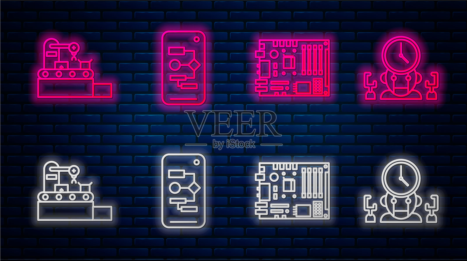 设行算法电子计算机元件插画图片素材