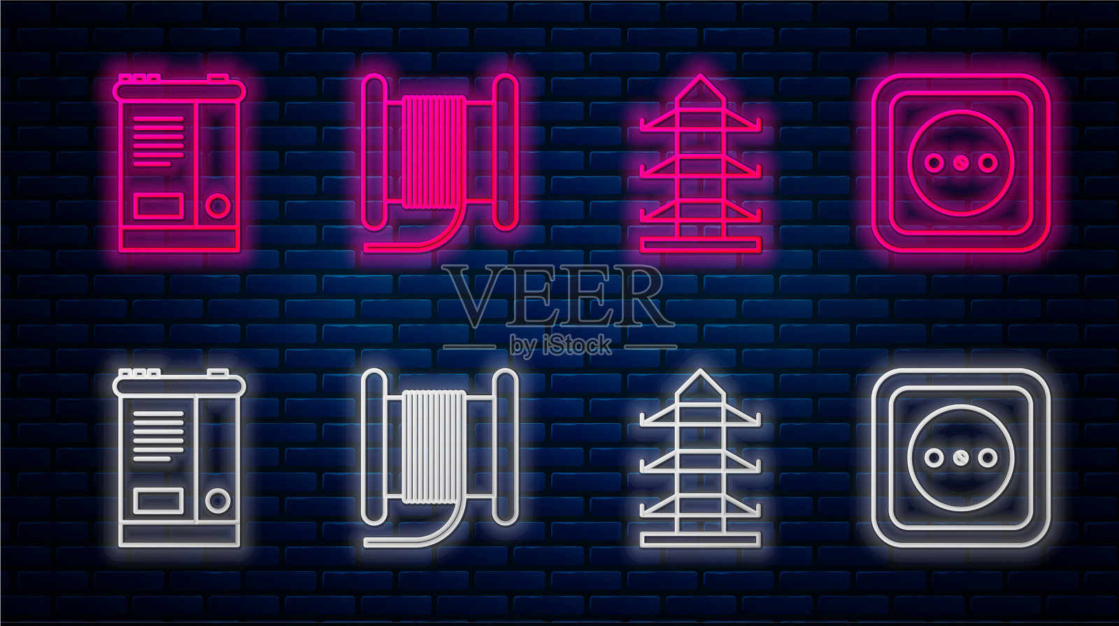 将电线电缆安装在卷轴或卷筒上图标素材