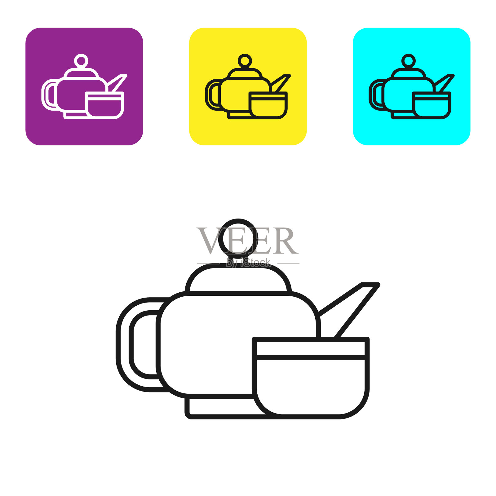 黑线是日本传统茶道的图标图标素材