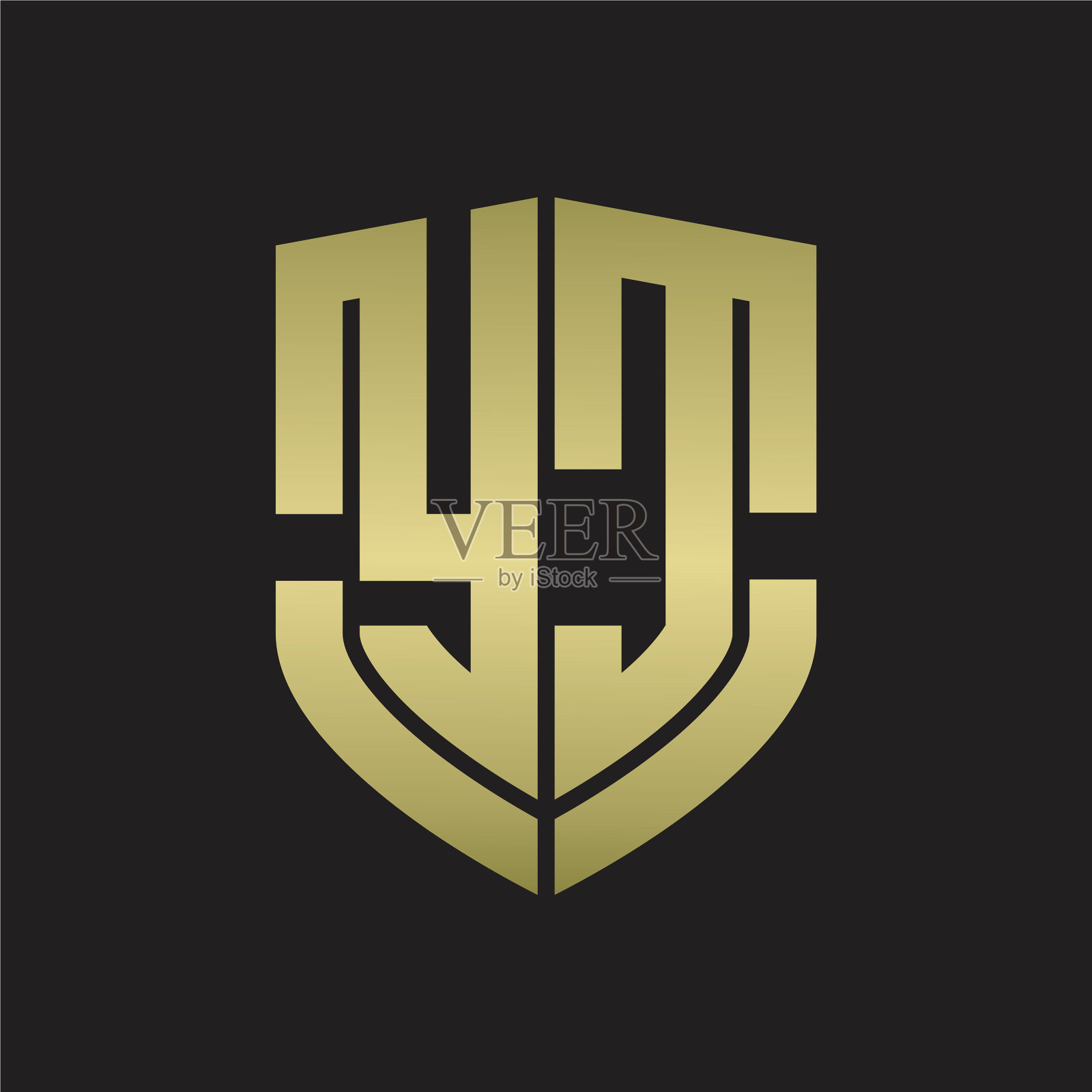 Yc标志与会徽盾形图案设计插画图片素材