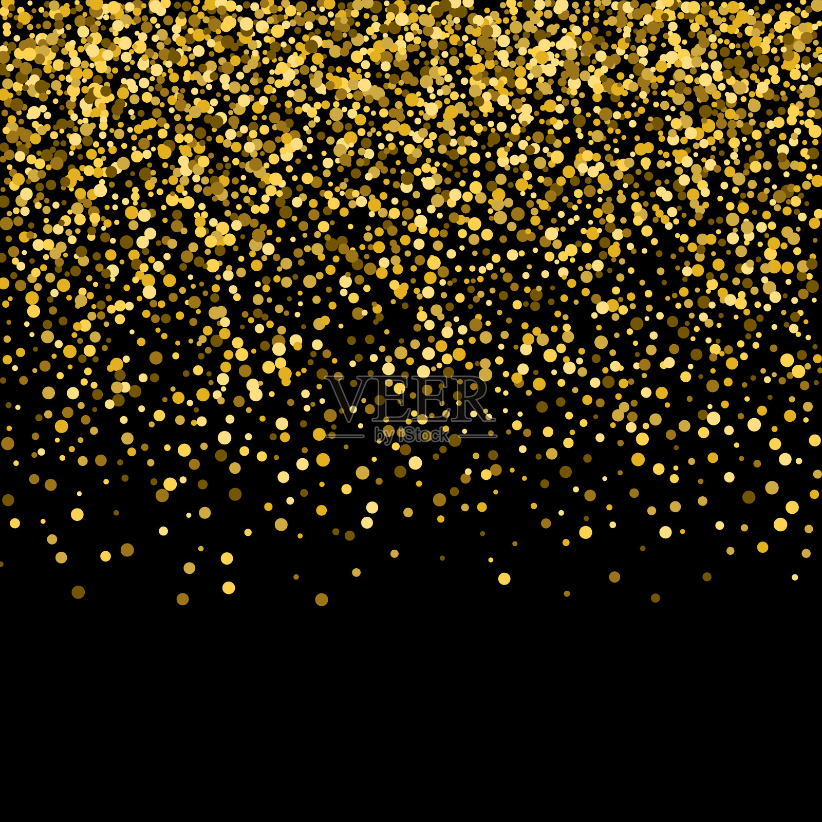 金色彩纸雨喜庆假日背景插画图片素材