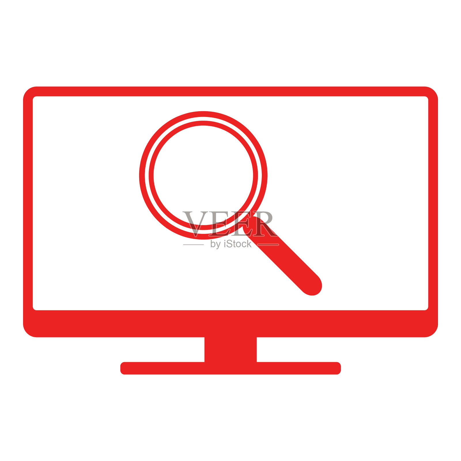 放大镜和屏幕插画图片素材