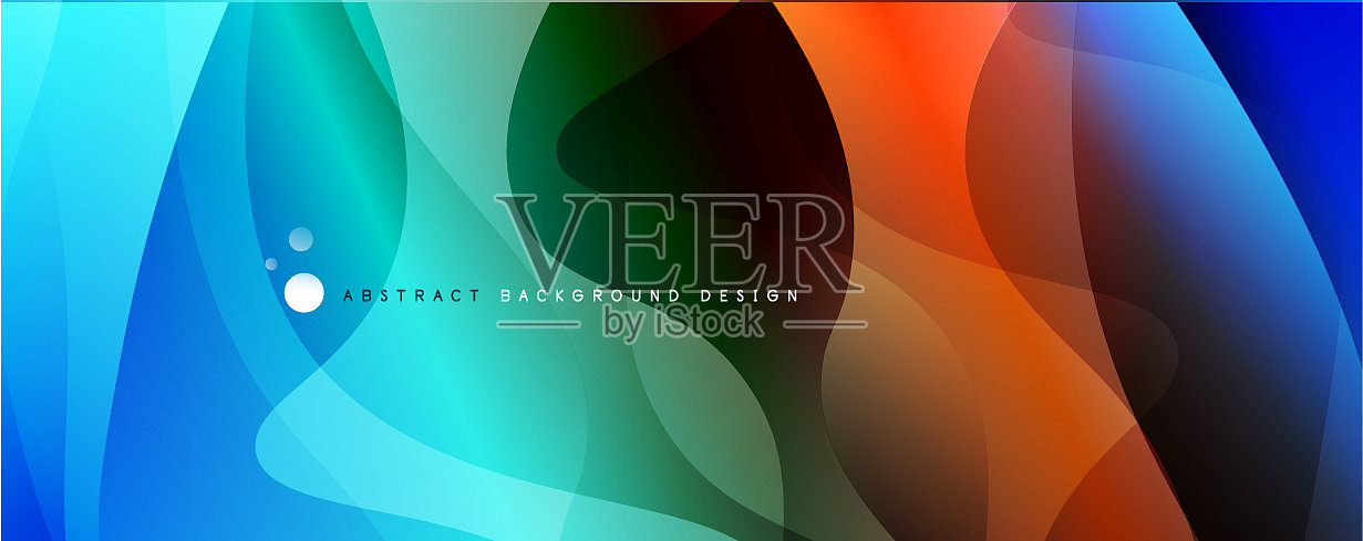 时尚简单的流体色彩渐变抽象插画图片素材