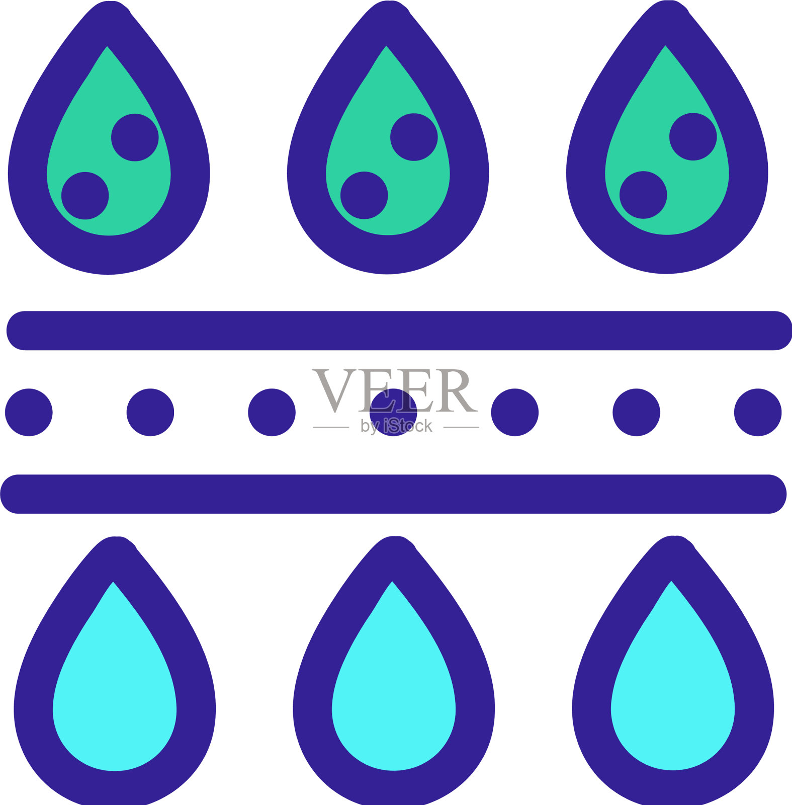 水处理方案图标隔离插画图片素材