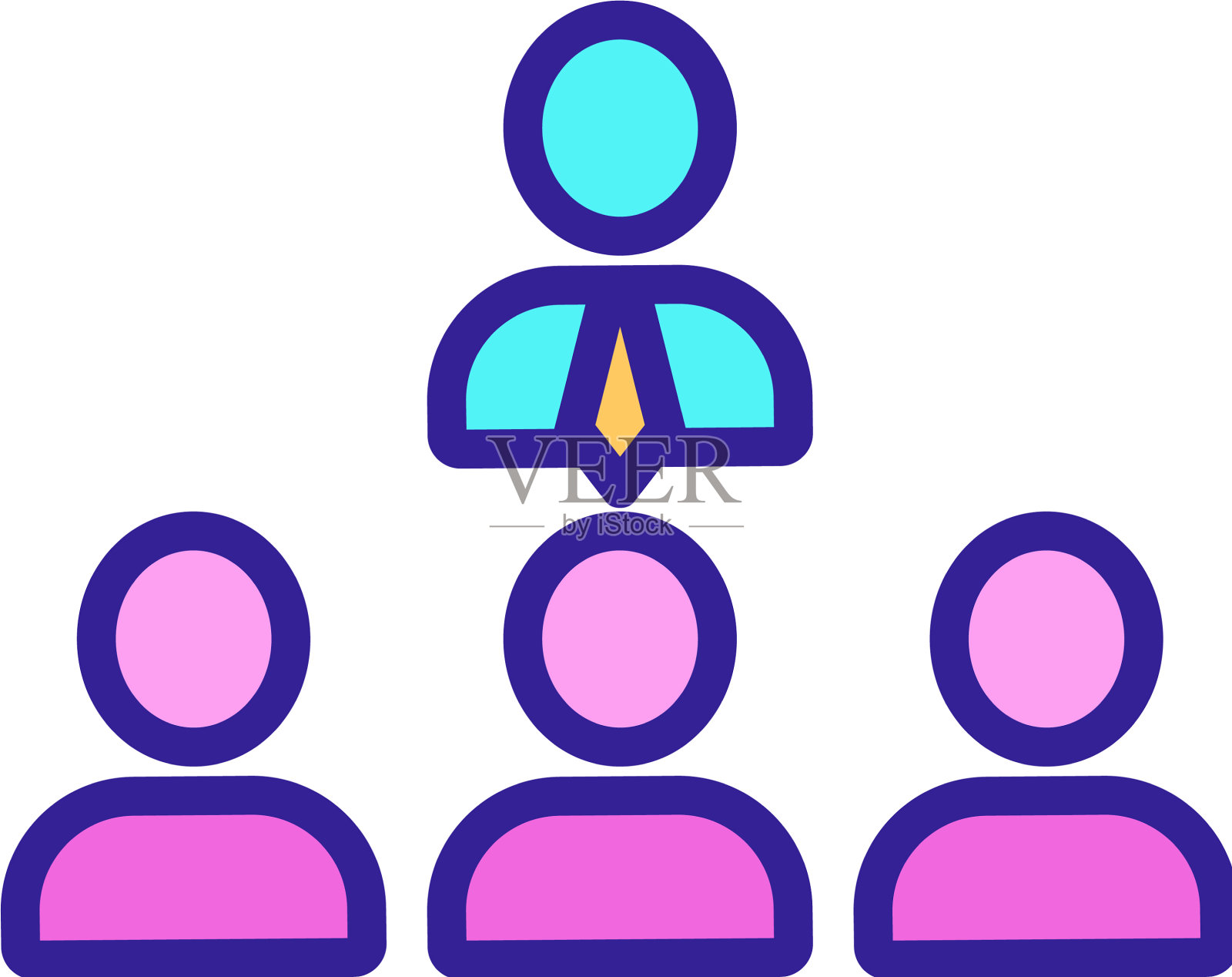 孤立的会议人员图标插画图片素材