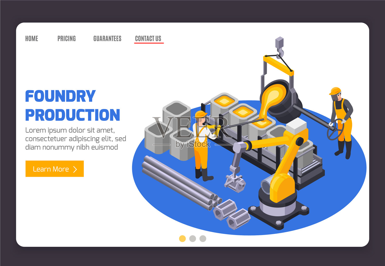 金属行业旗帜插画图片素材