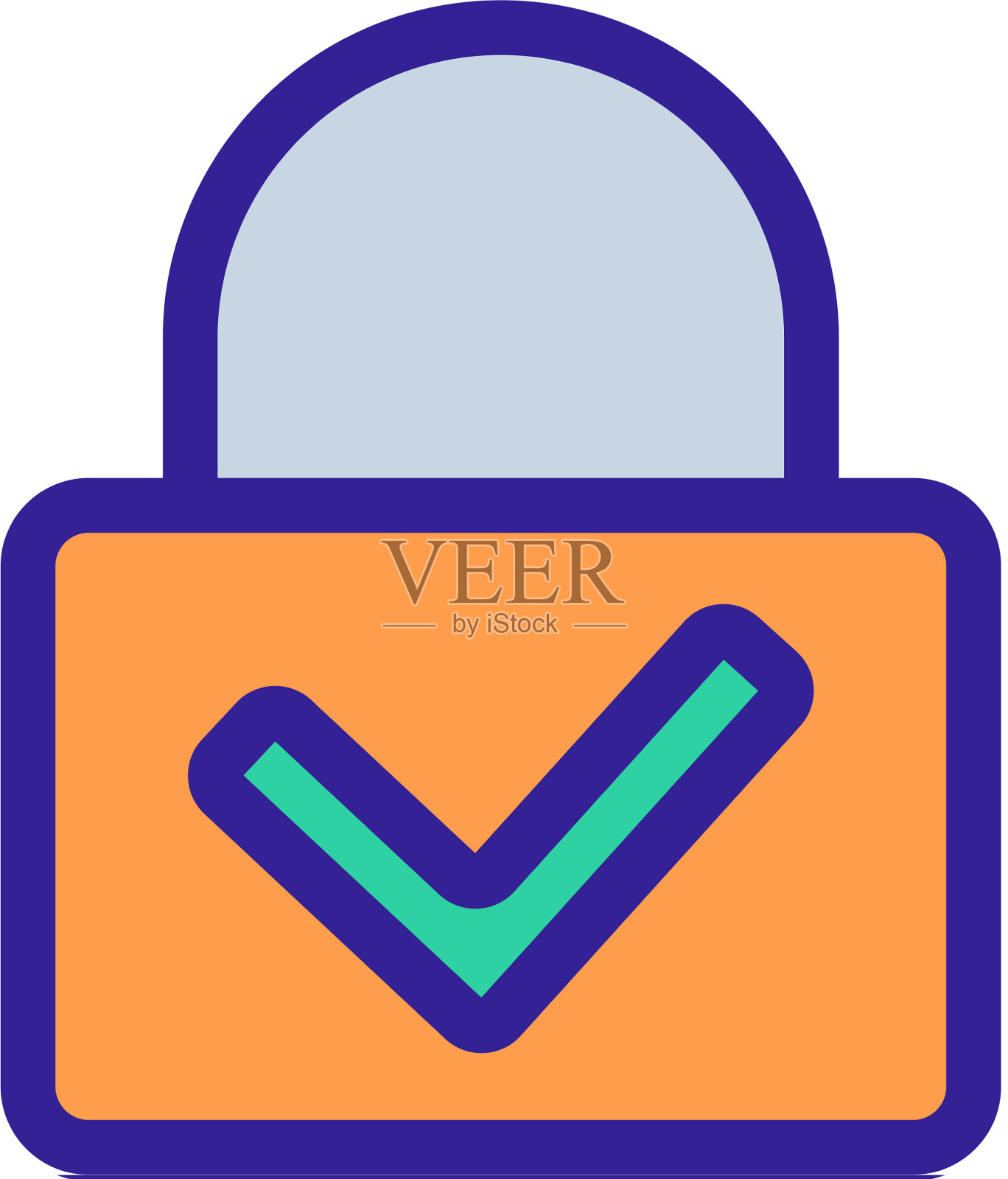 锁是封闭图标隔离轮廓图标素材