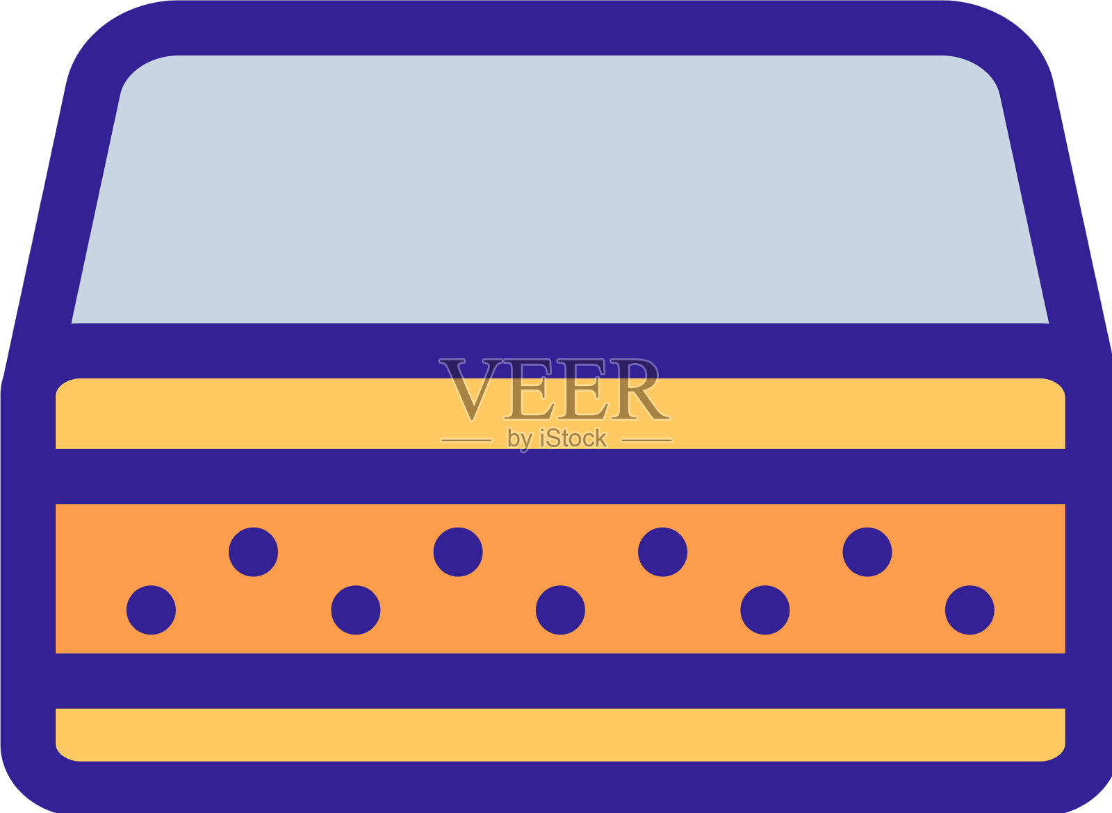 床垫从letex图标隔离设计元素图片