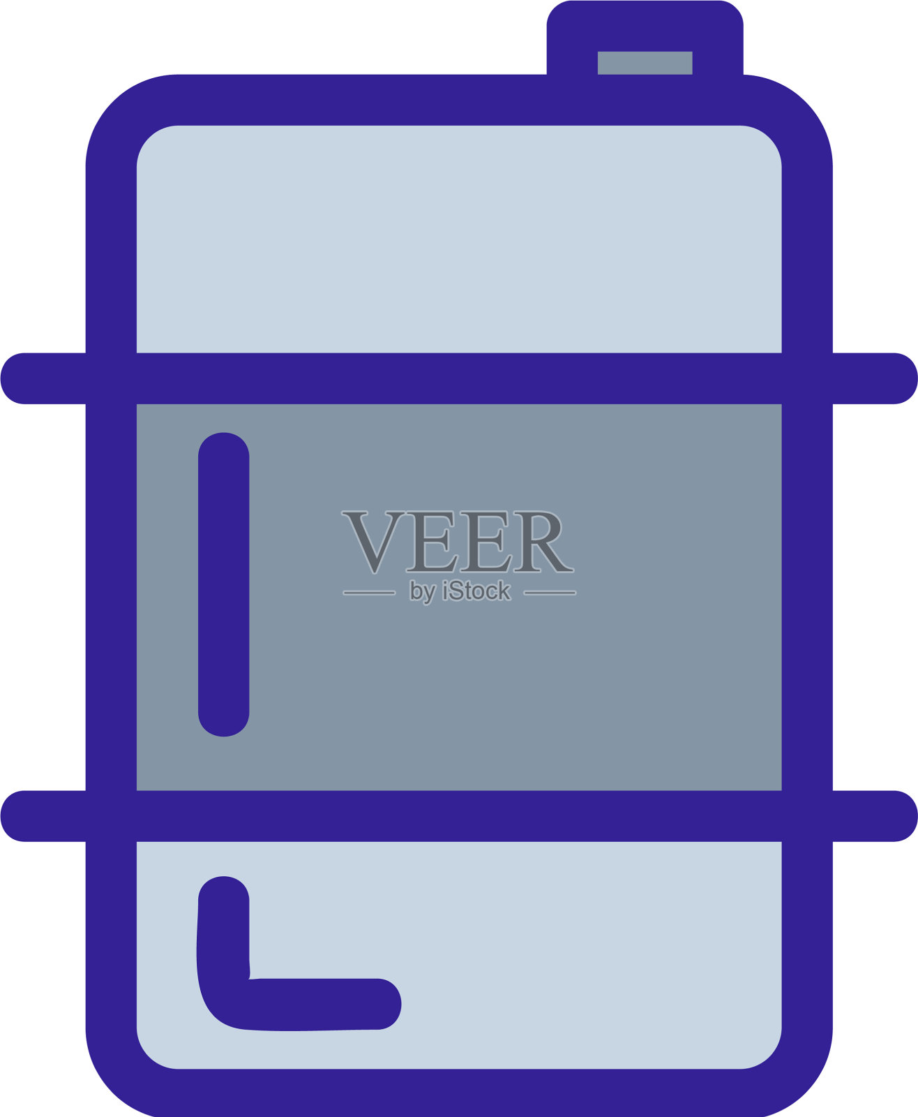桶与啤酒图标孤立轮廓图标素材
