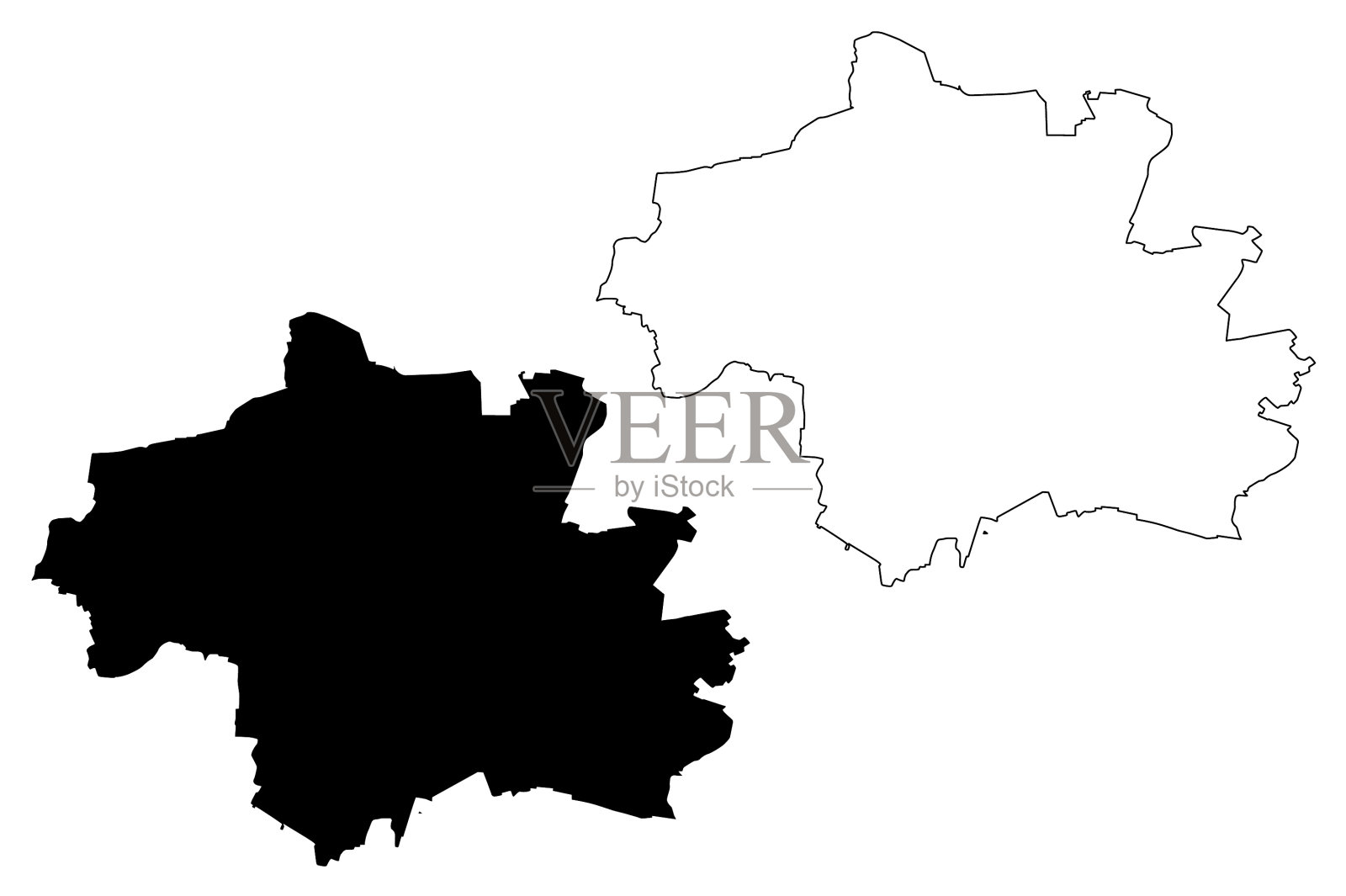 慕尼黑市联邦共和国德国地图插画图片素材