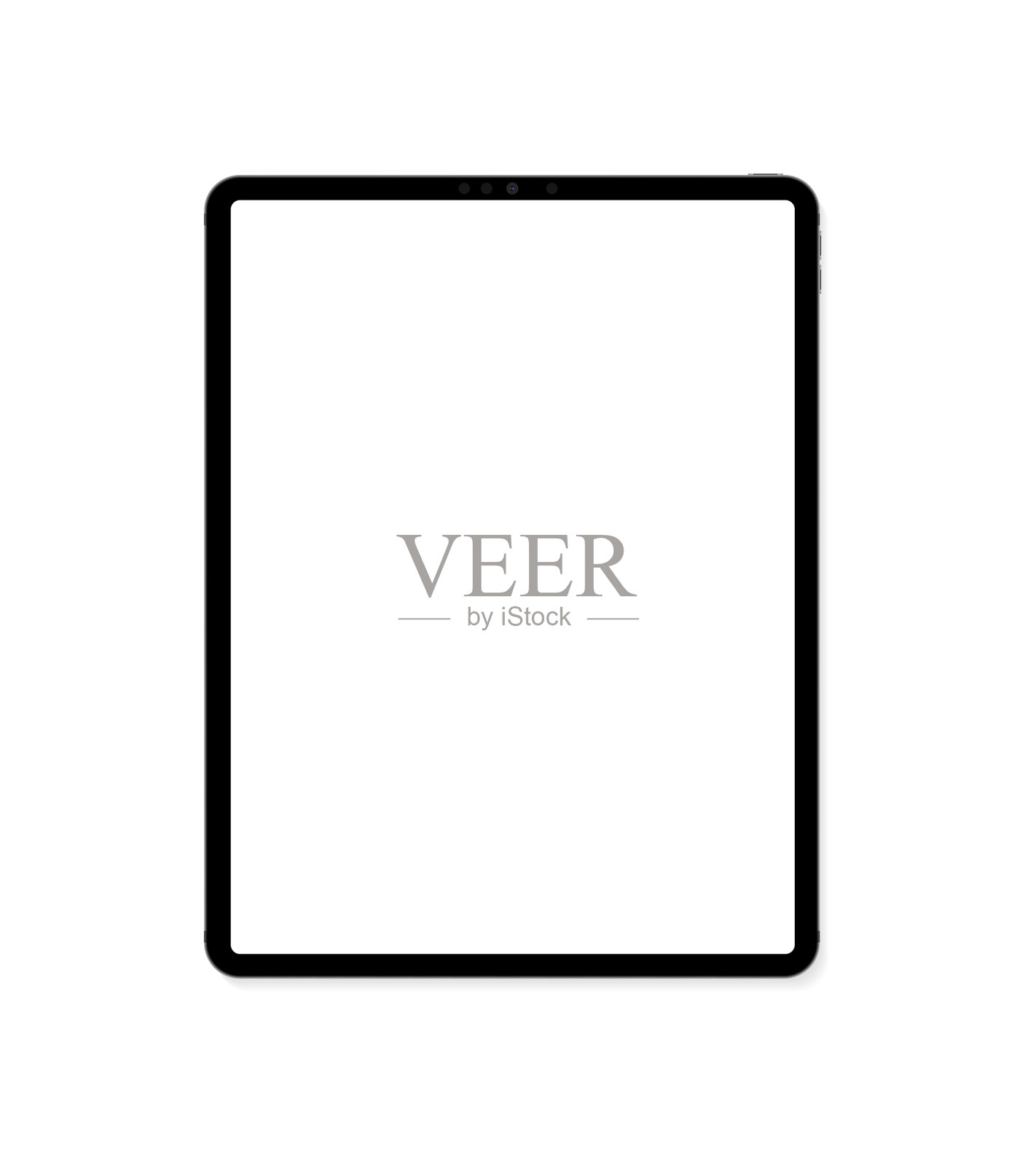 空屏幕新平板电脑模型设计插画图片素材