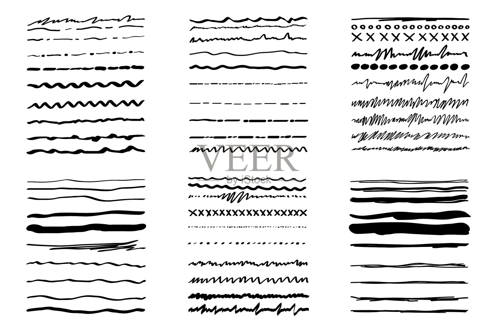 手工组强调在涂鸦风格与画笔插画图片素材