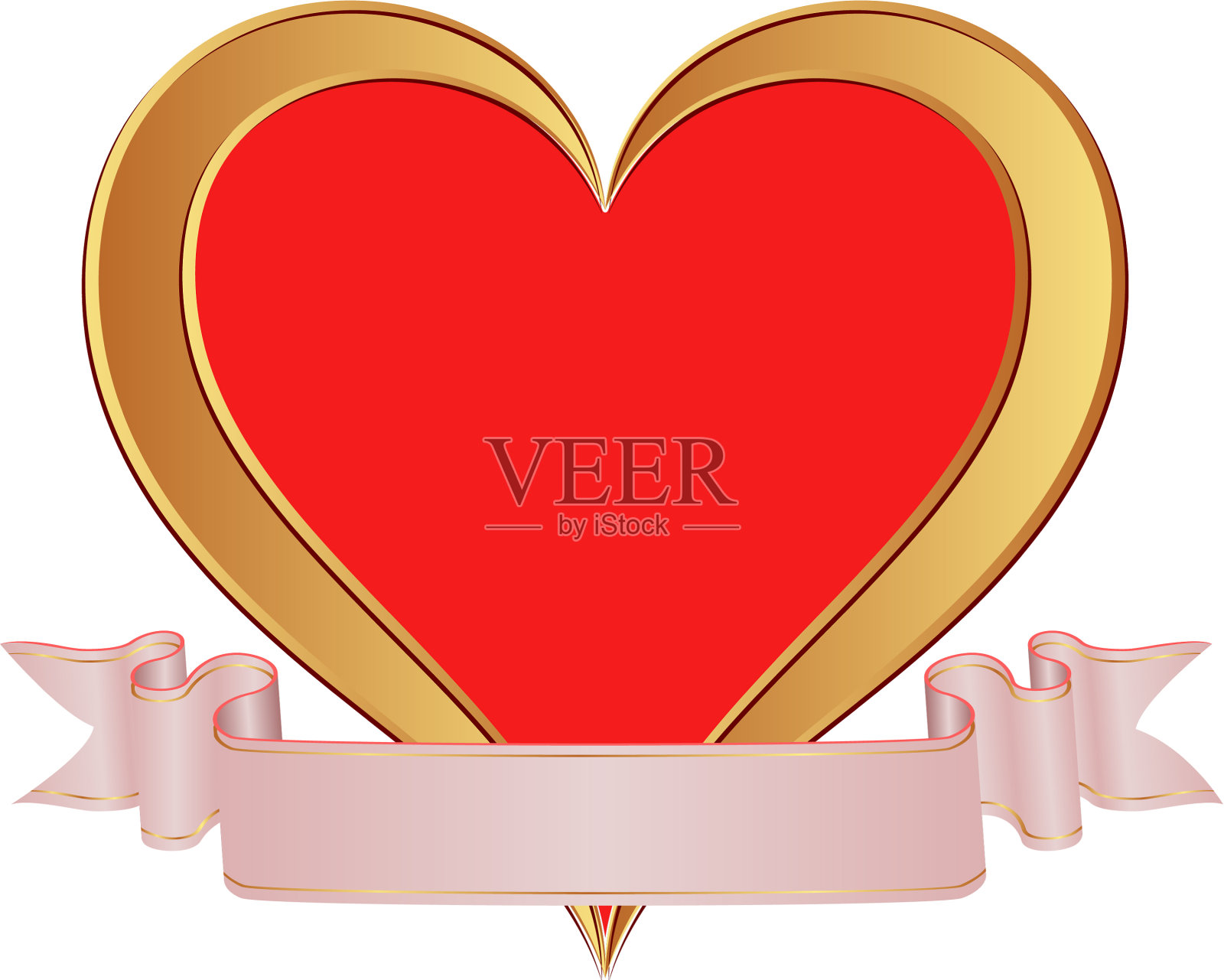 孤立的心插画图片素材