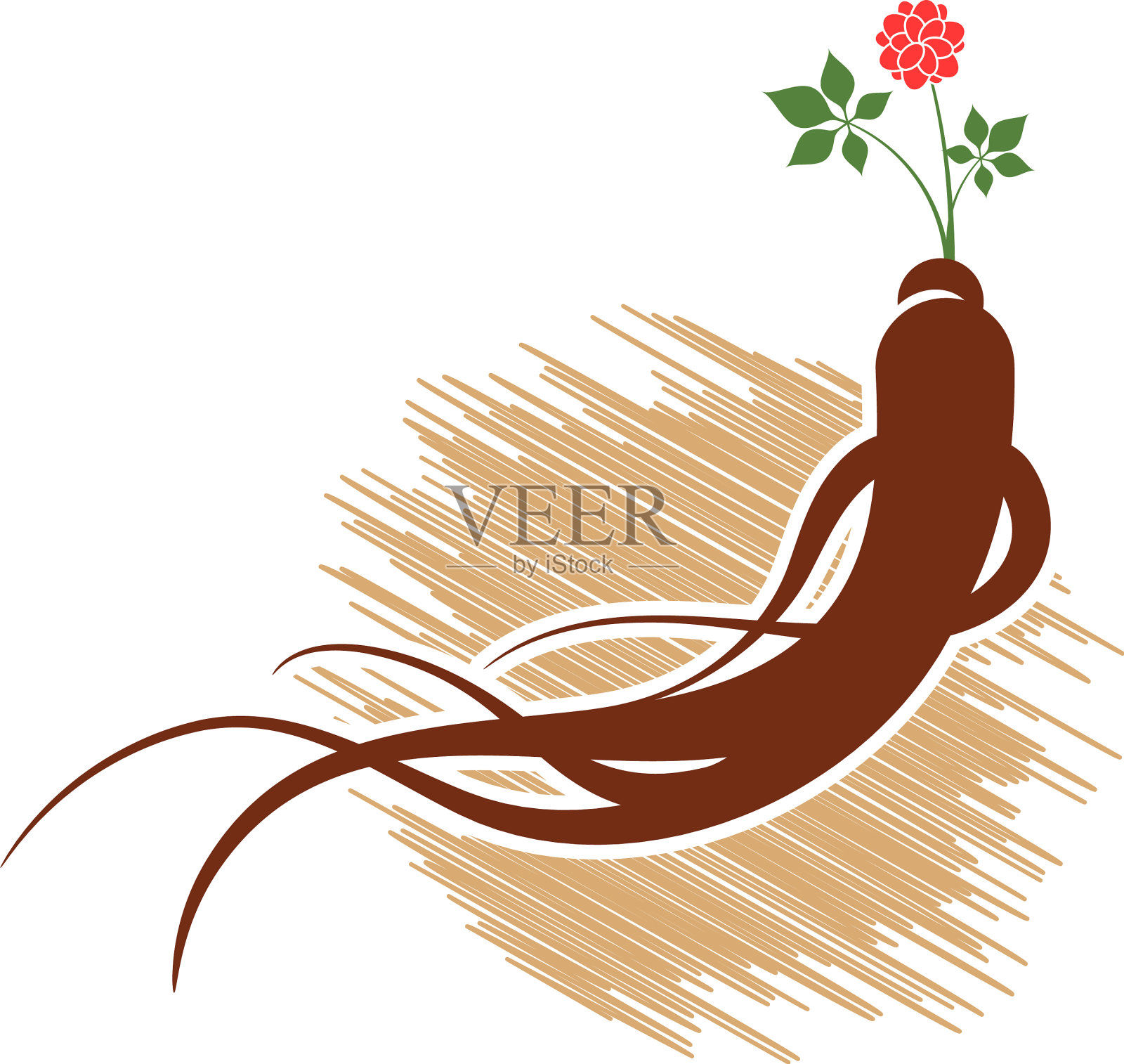 人参图标设计元素图片