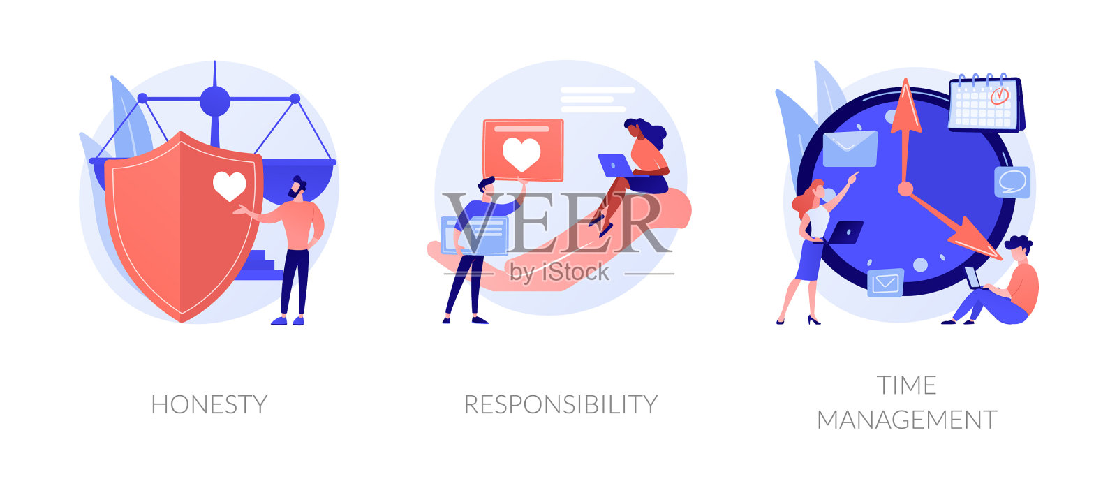 个人和专业技能理念插画图片素材