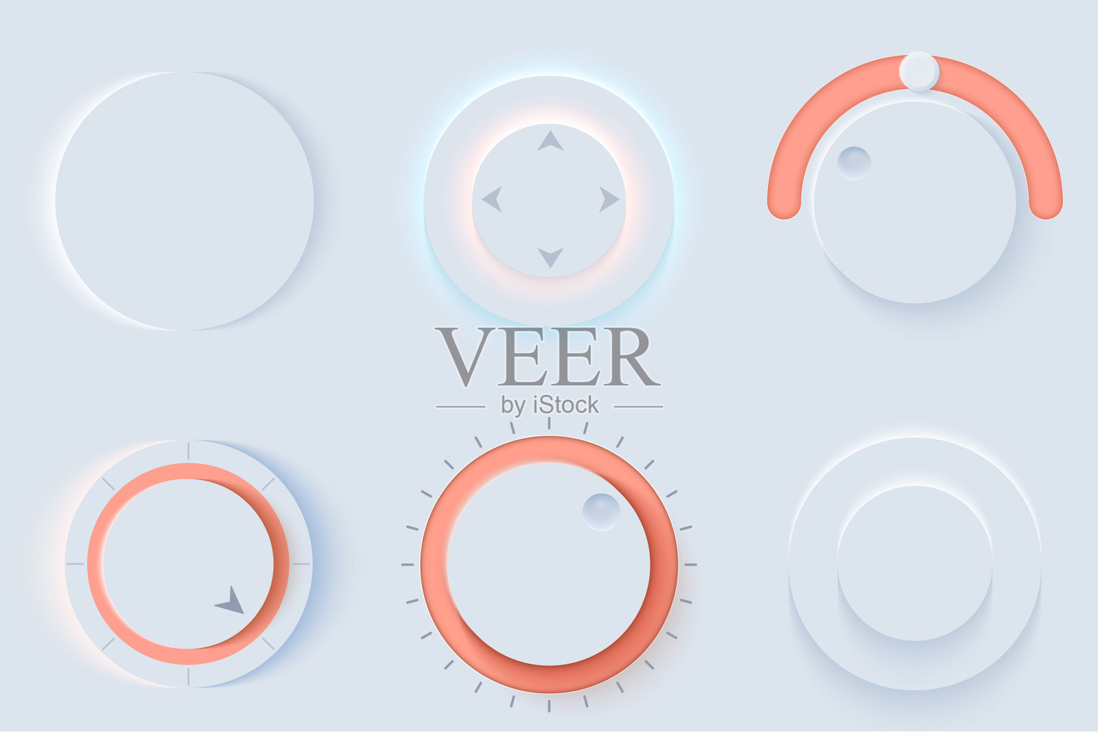 Neumorphic UI圆集图标素材