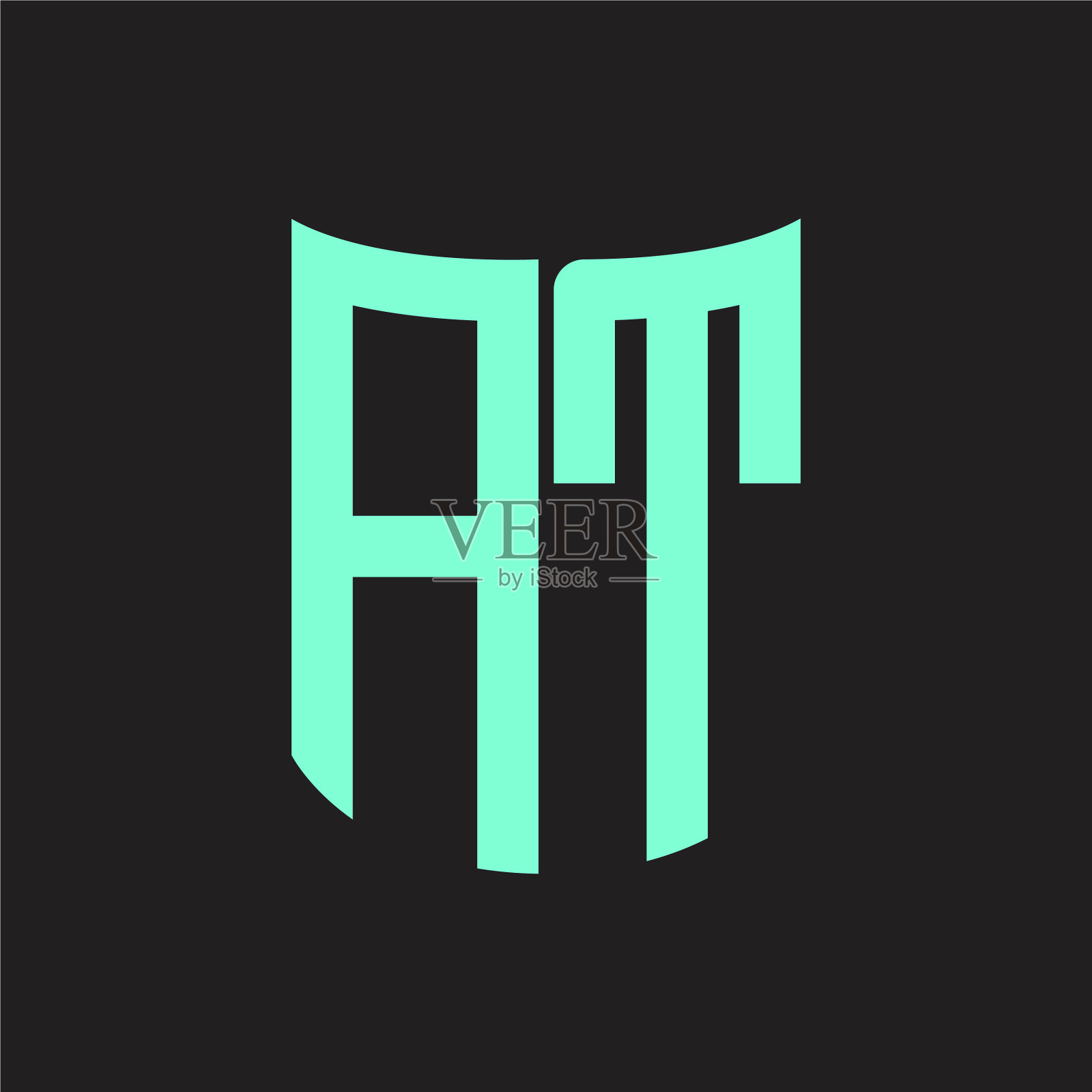 在标志图案与丝带风格设计模板插画图片素材