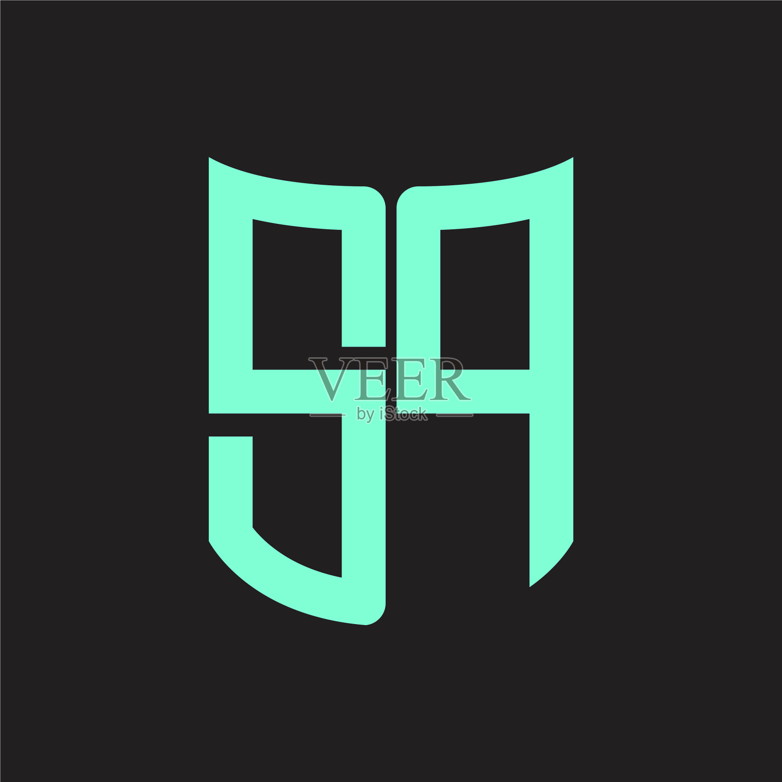 Sp徽标字母带风格设计模板插画图片素材