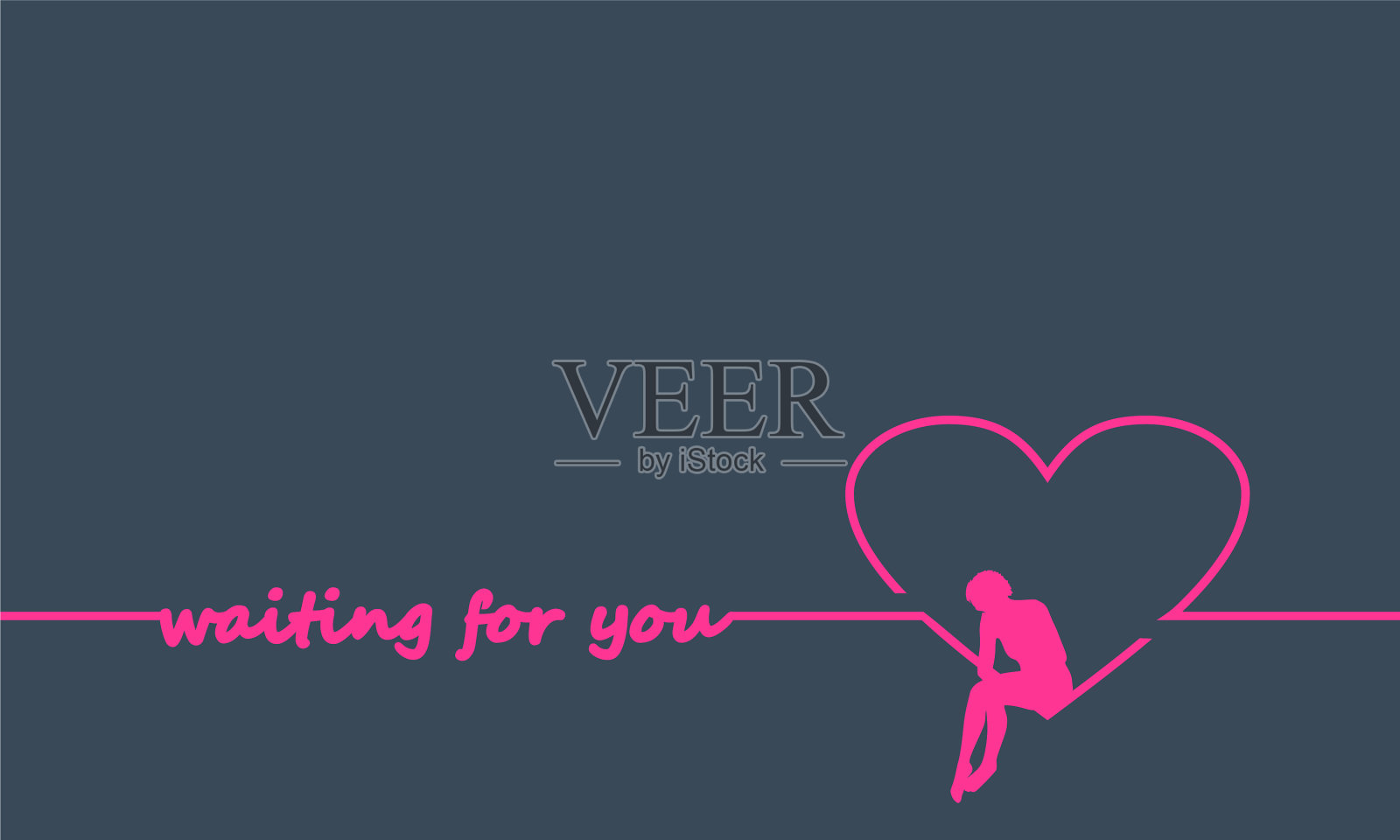 破碎的爱情隐喻插画图片素材