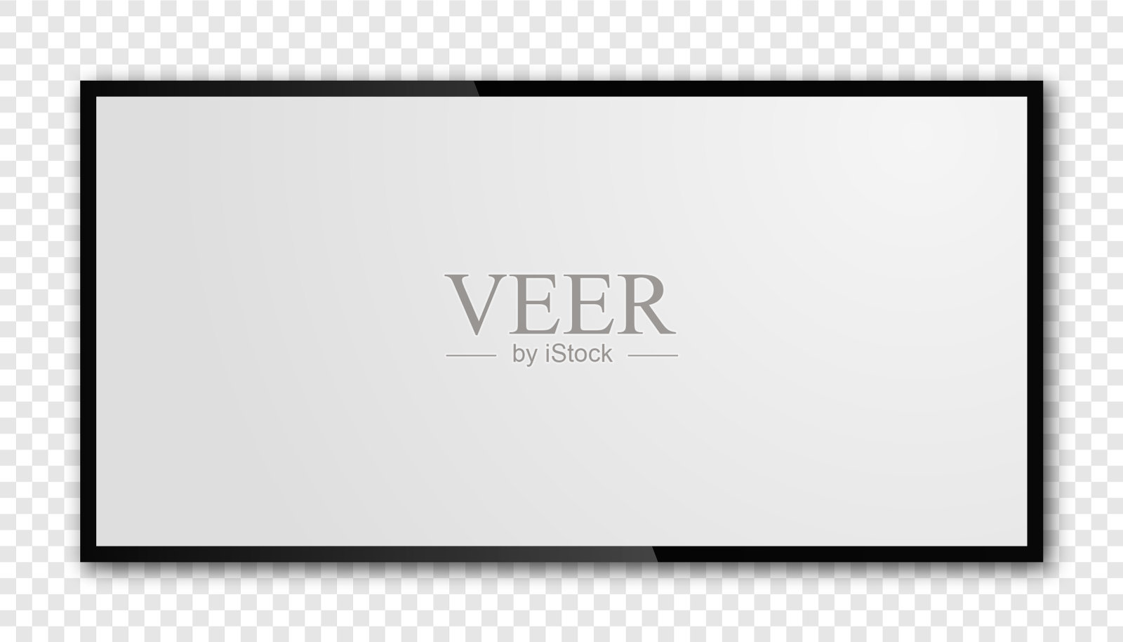 现实的黑色电视插画图片素材