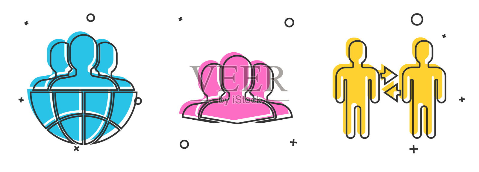 设置全局和人员、用户组和项目团队插画图片素材