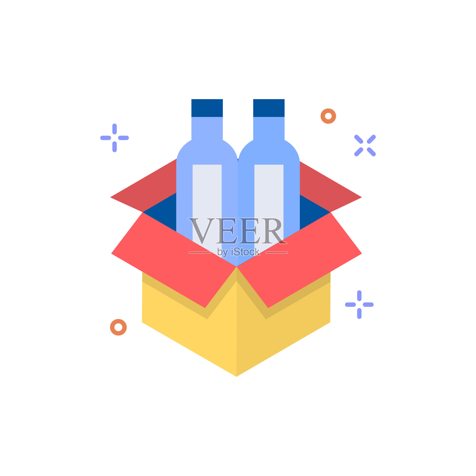 包装标志。插画图片素材