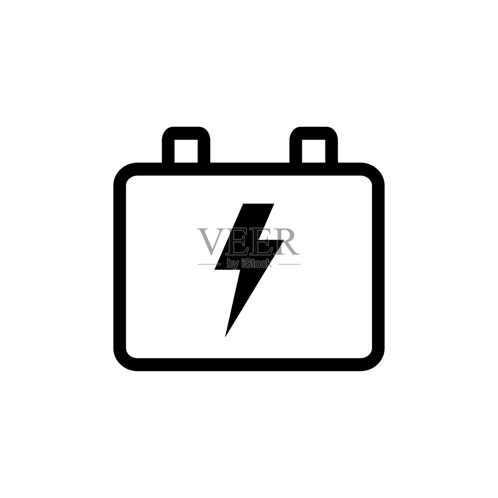 电池图标平面矢量模板设计流行插画图片素材