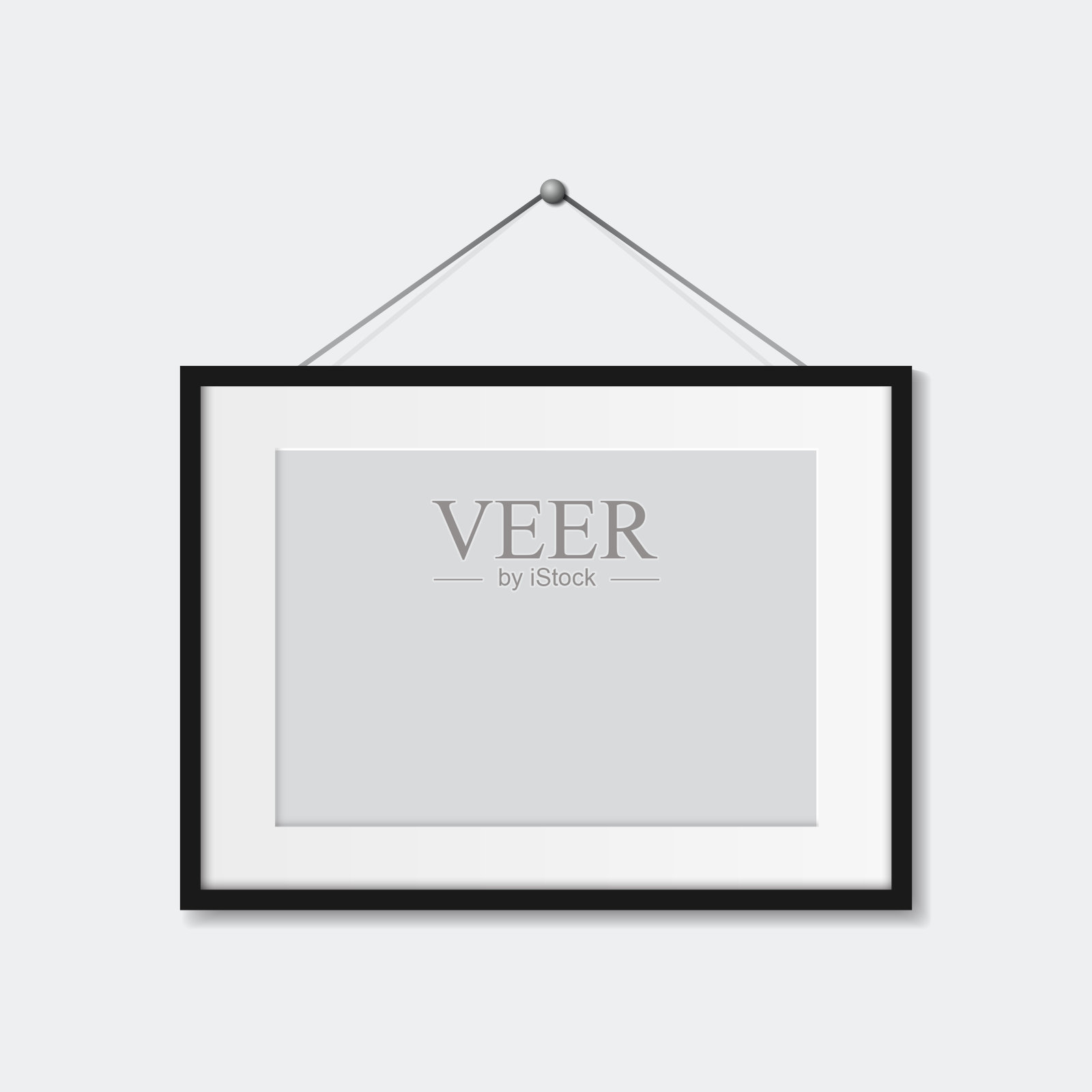 逼真的相框孤立。矢量模板的图片。空白的白色相框模型模板。空框架的设计。矢量图插画图片素材