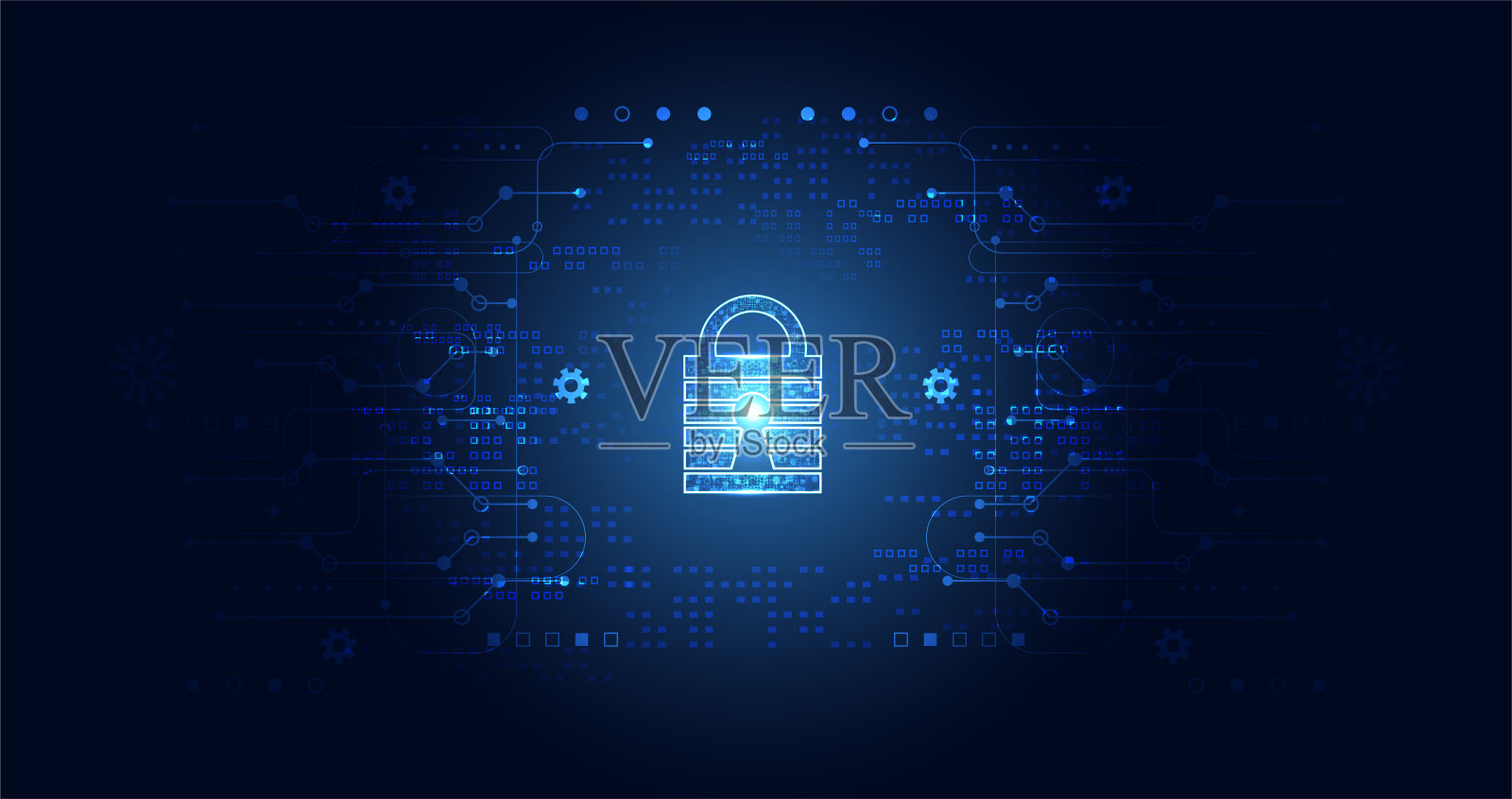 保护网络世界中的信息，网络上的个人信息，防止网络盗窃插画图片素材