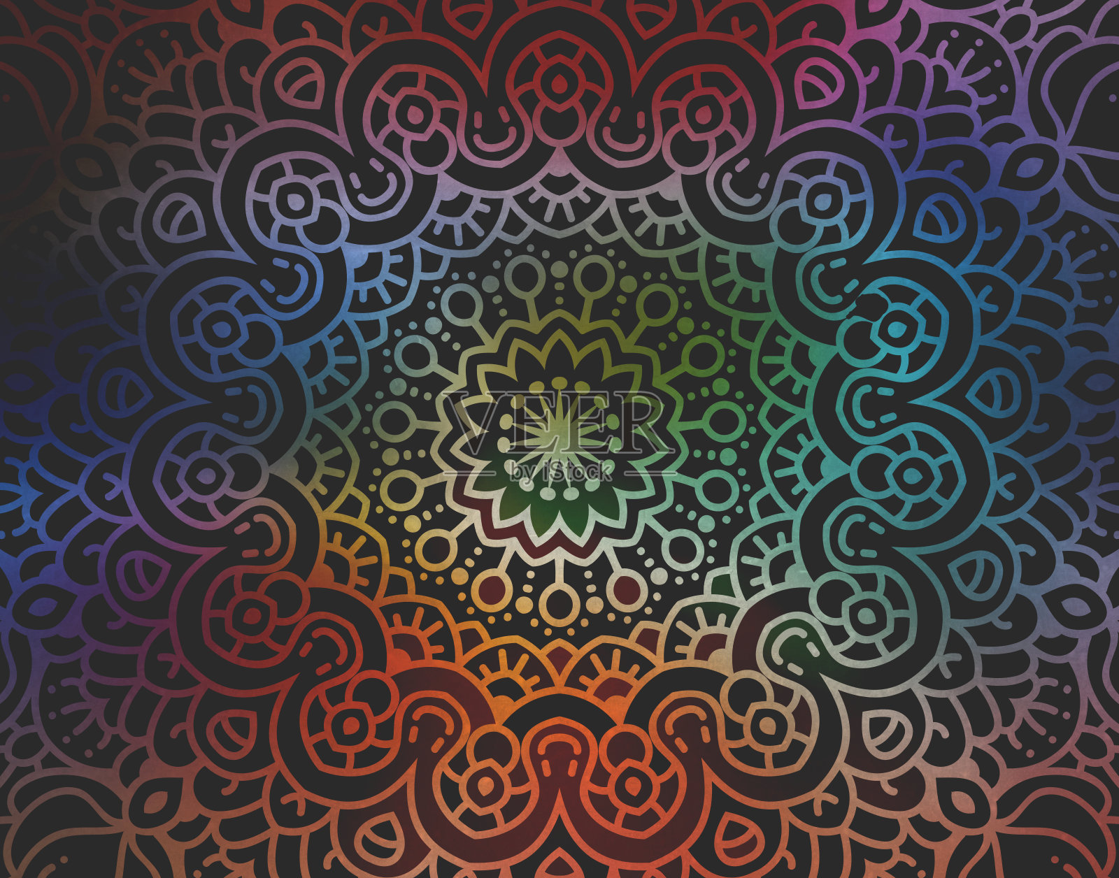 曼荼罗的背景插画图片素材