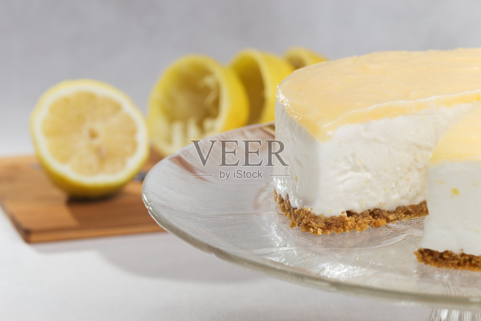 冰柠檬蛋糕和饼干，无乳糖照片摄影图片