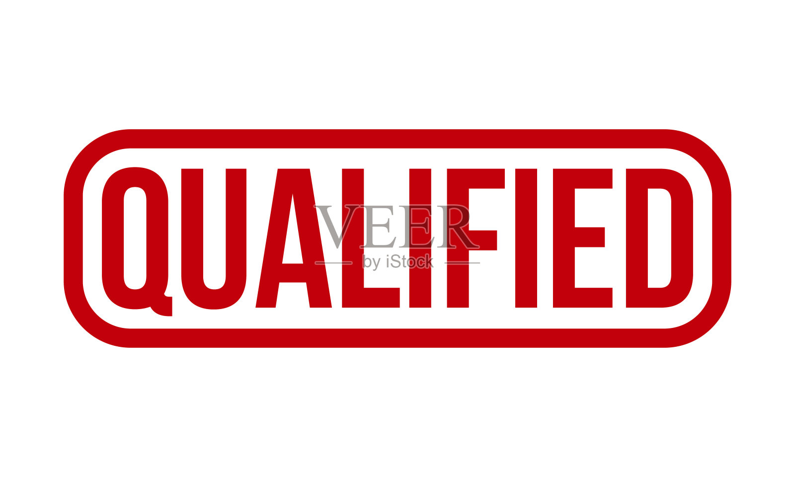 合格的橡皮图章。红色合格橡胶垃圾邮票印章矢量插图-矢量插画图片素材