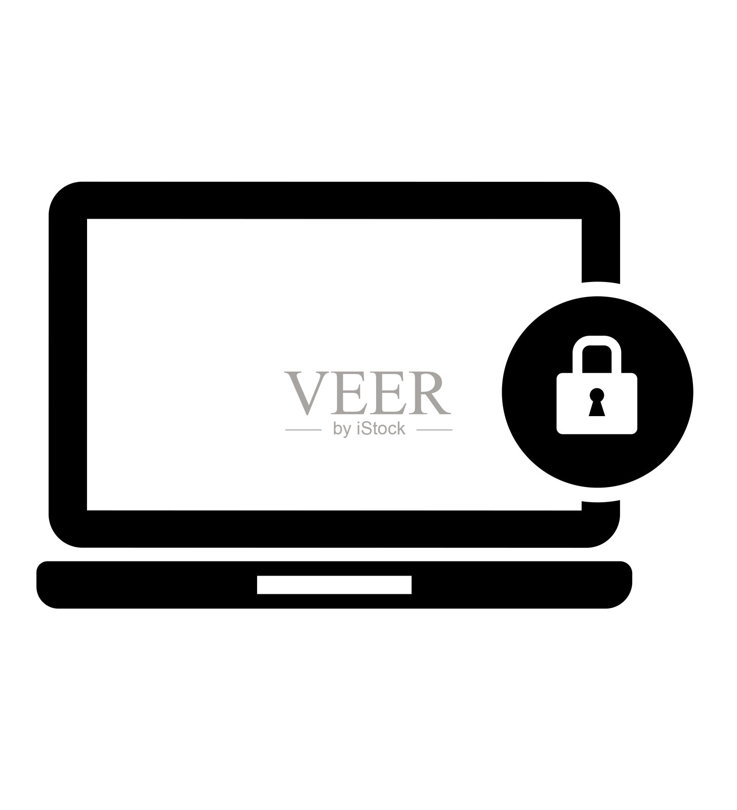 计算机安全概念矢量插图孤立在白色插画图片素材