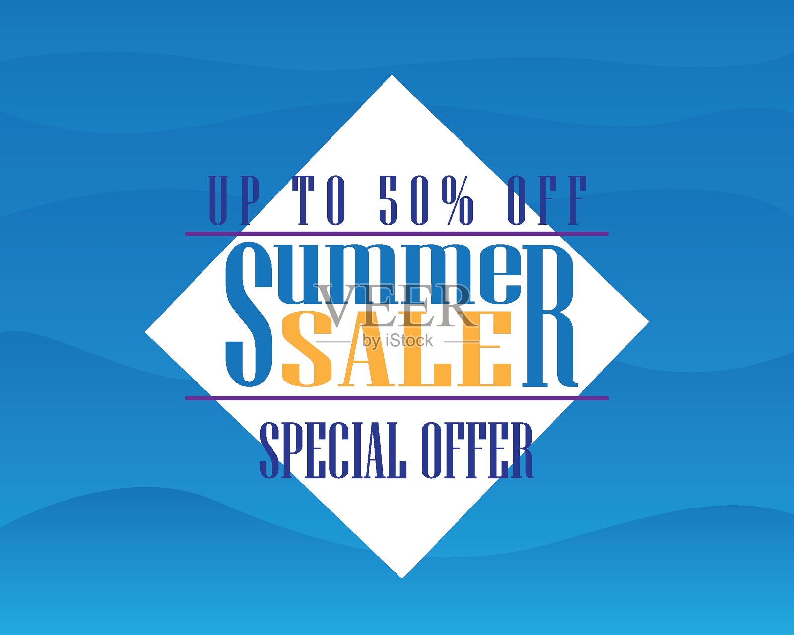 扁平现代矢量夏季购物概念网上购物和折扣交易。设计模板素材