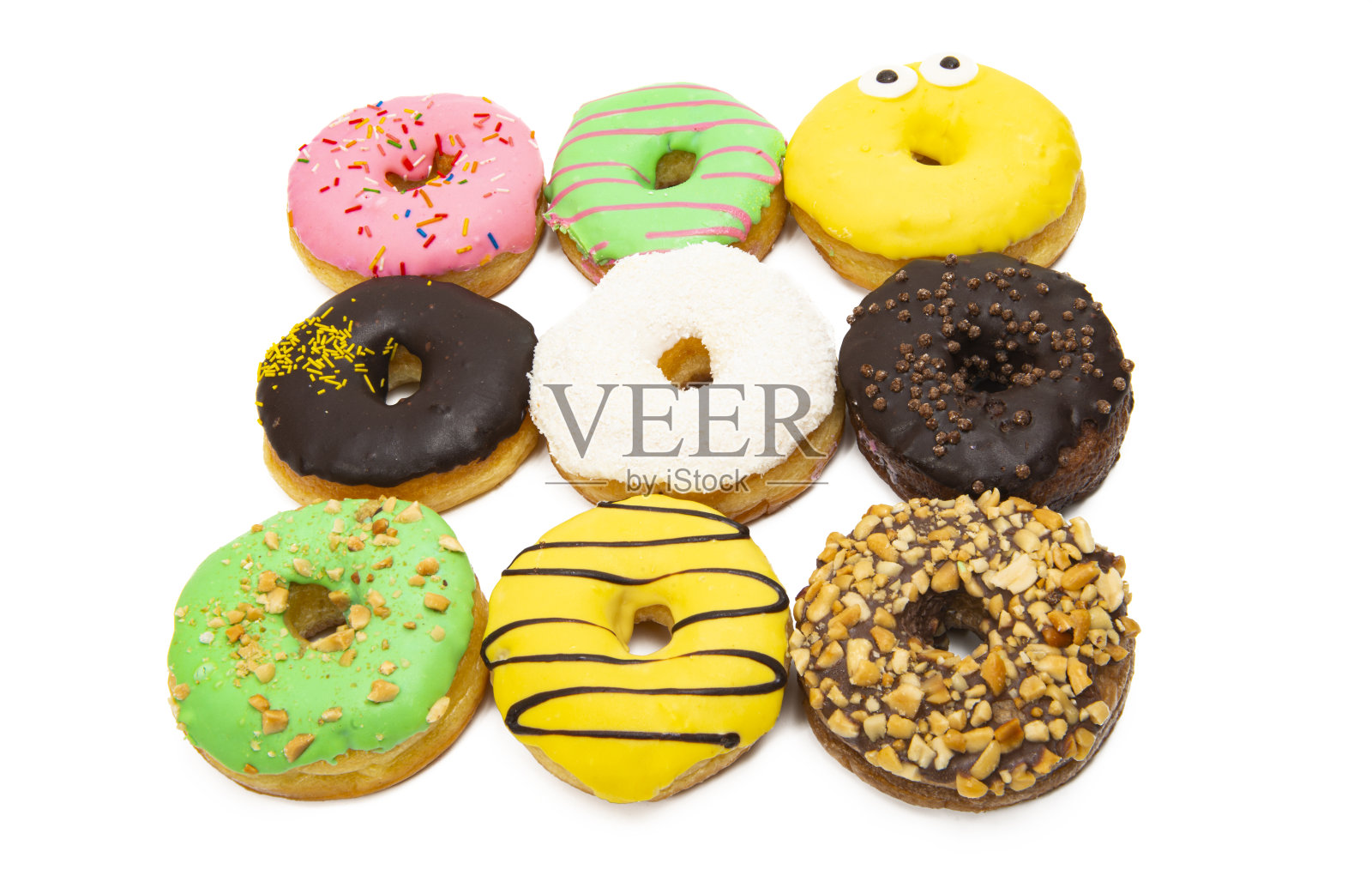 糖衣甜甜圈孤立照片摄影图片