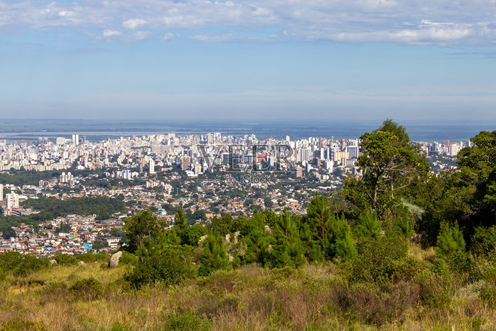 来自莫罗桑塔纳山的阿雷格里港市照片摄影图片