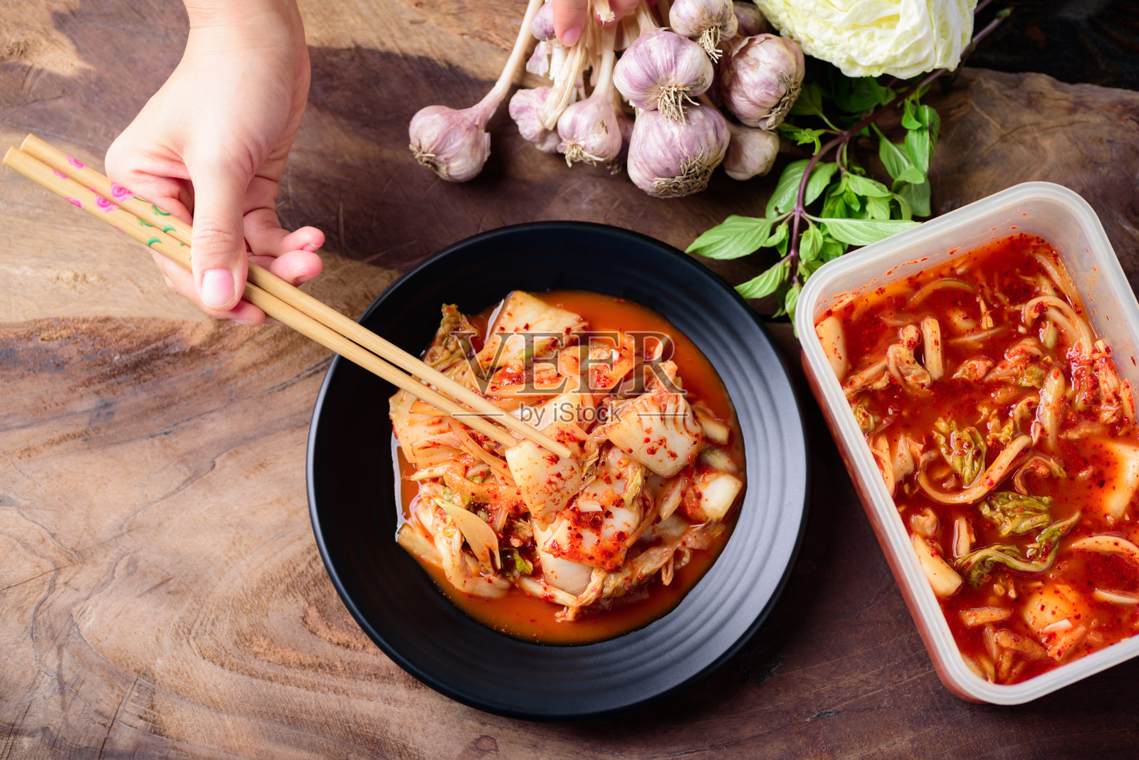 泡菜白菜，韩国食物照片摄影图片