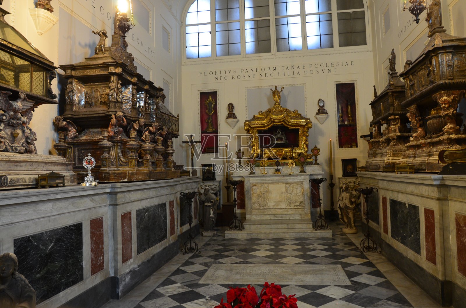 西西里岛巴勒莫大教堂内部照片摄影图片