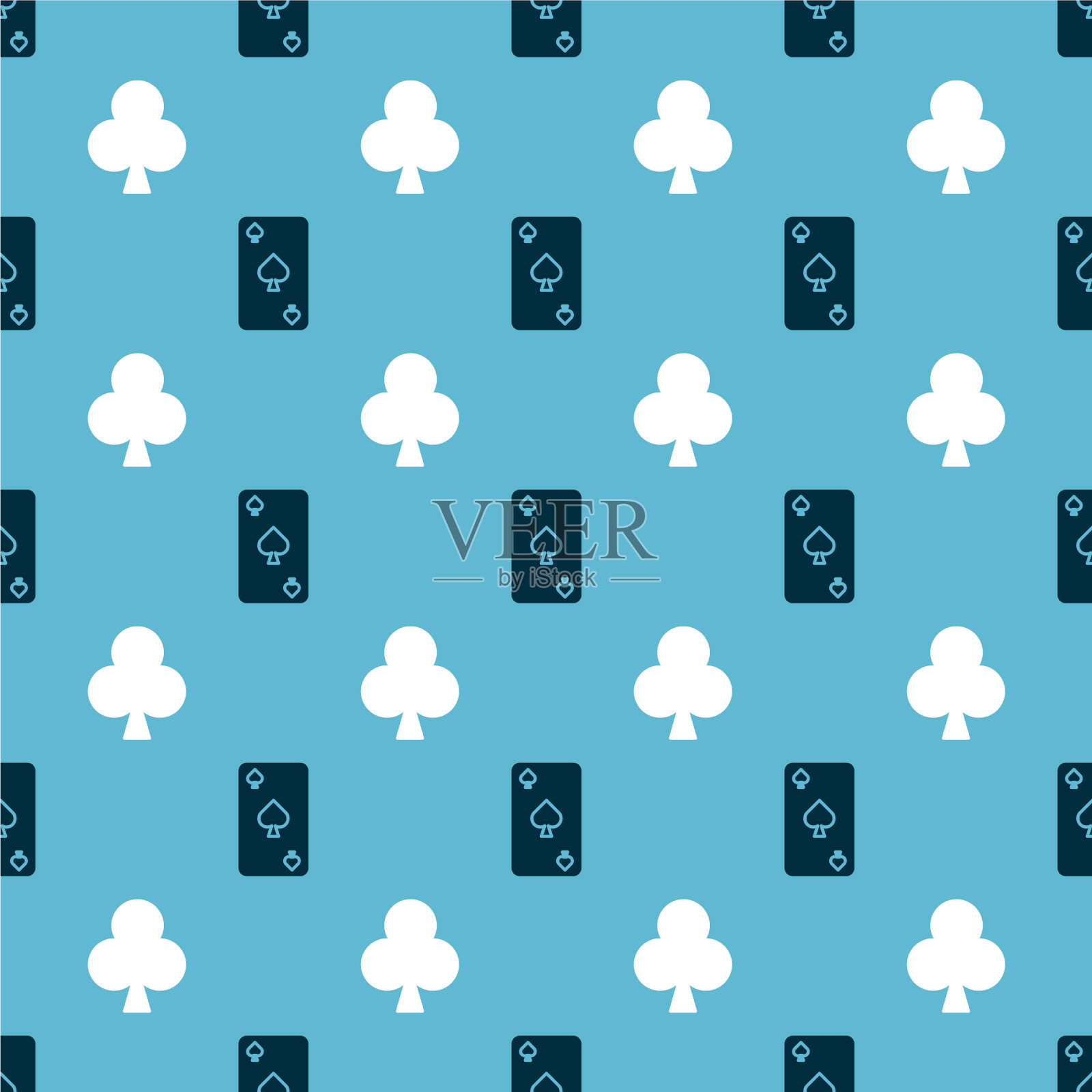 设置带有黑桃符号的扑克牌图标素材