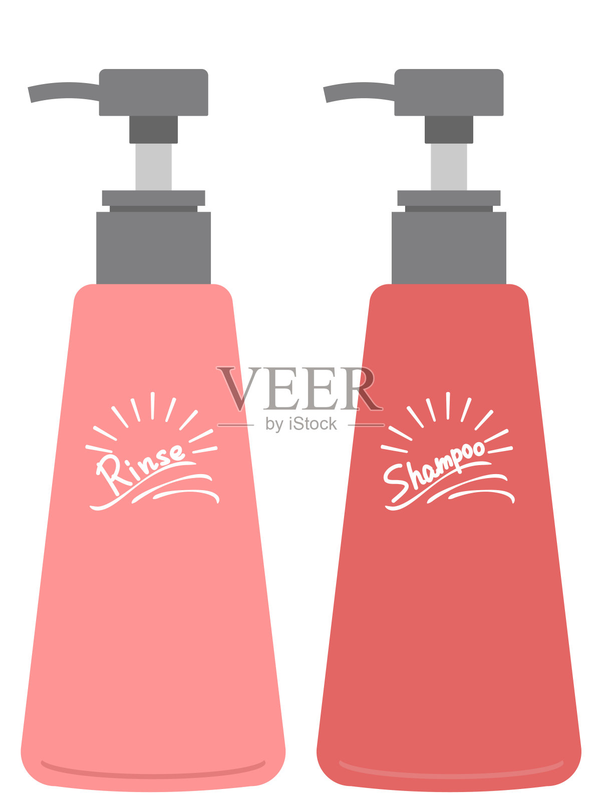 洗发水瓶子插画图片素材