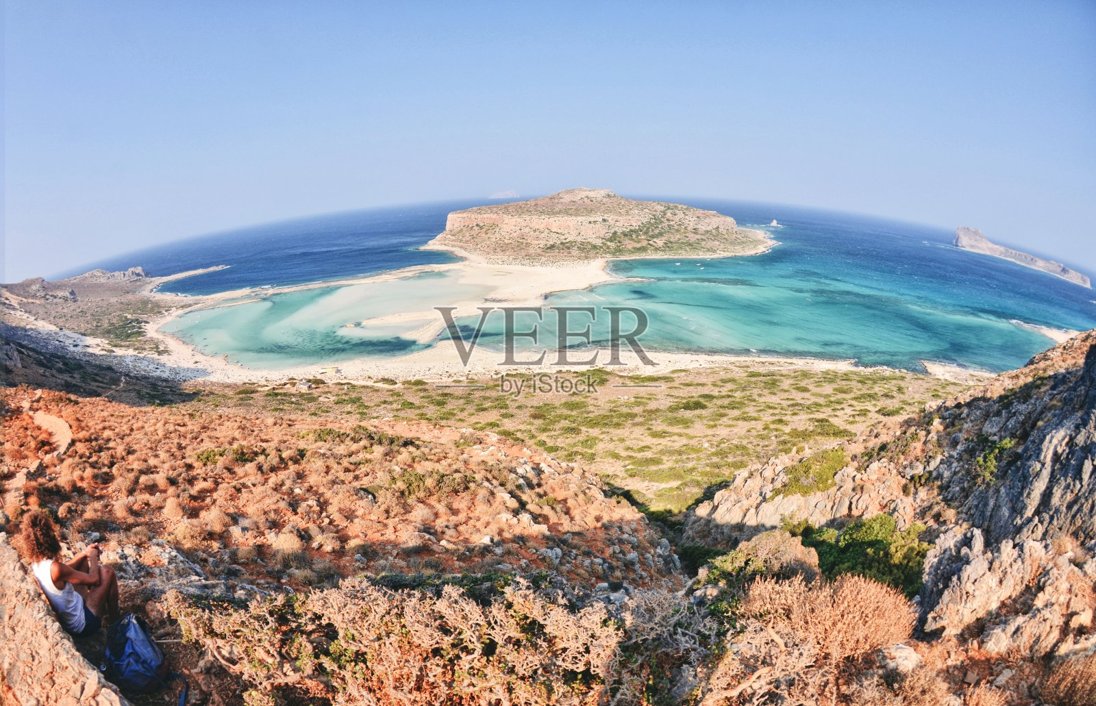 希腊克里特岛的巴洛斯泻湖照片摄影图片