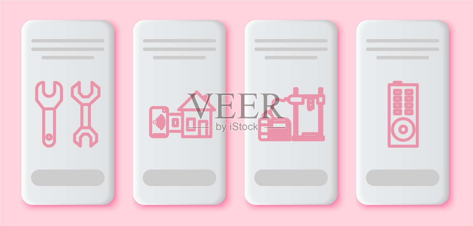 设线扳手智能家居3d打印机和图标素材