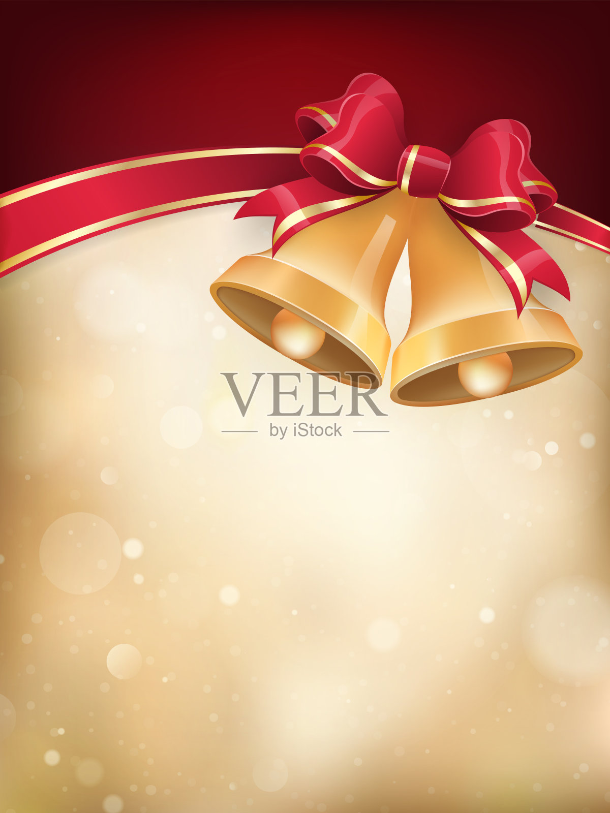 铃儿响，红丝带结。每股收益10设计模板素材