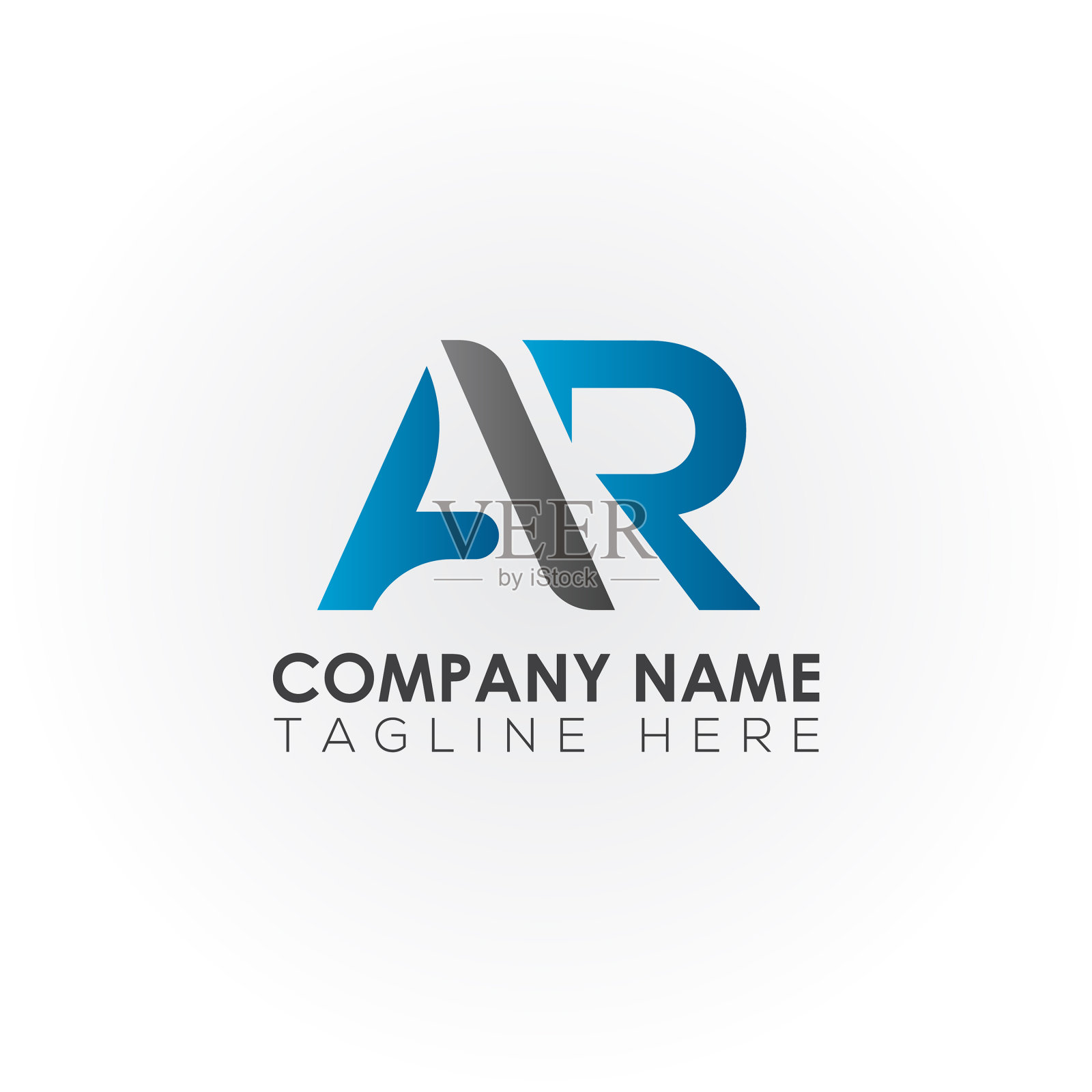 首字母ar标志具有创意的现代设计元素图片