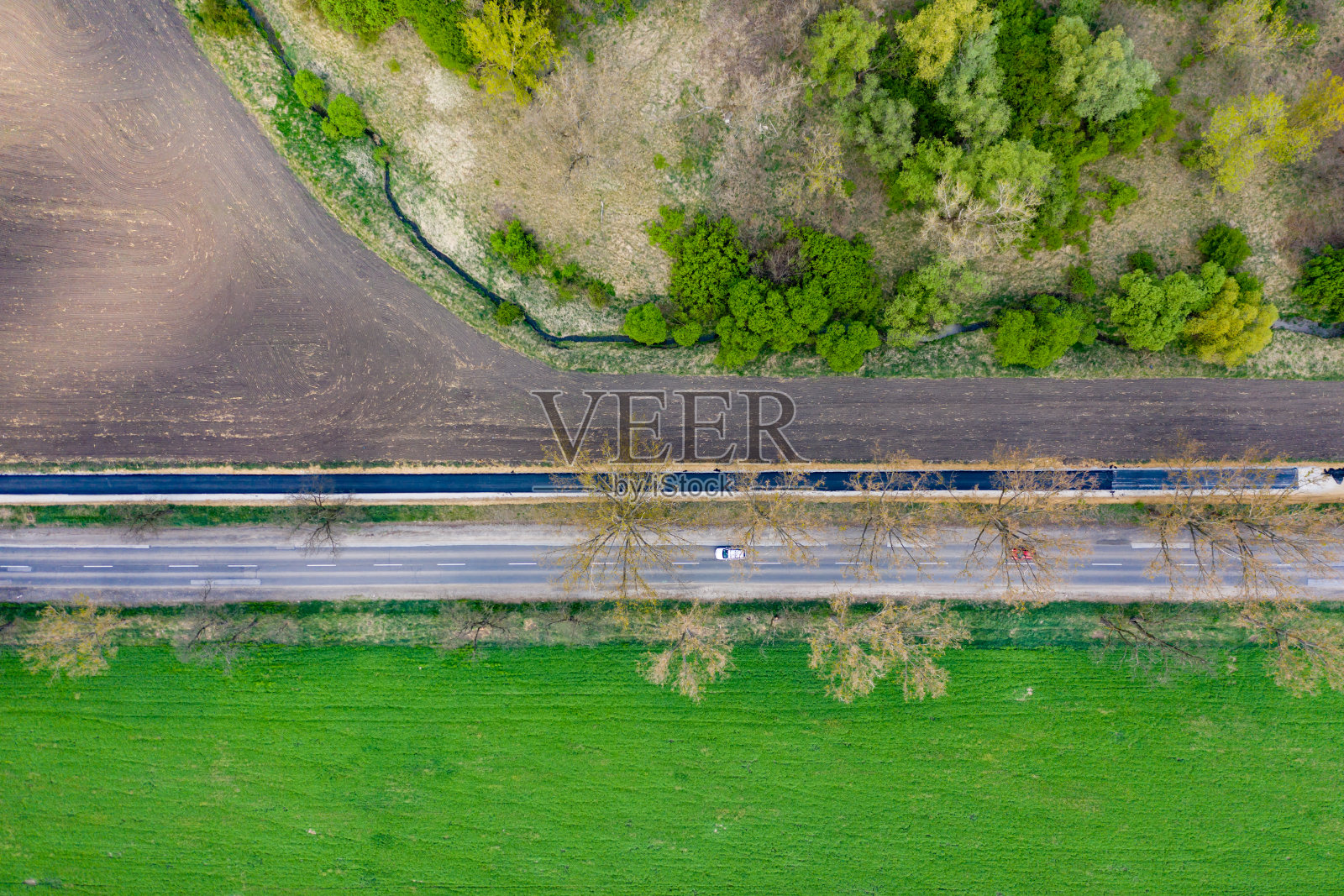 路无人机视图照片摄影图片