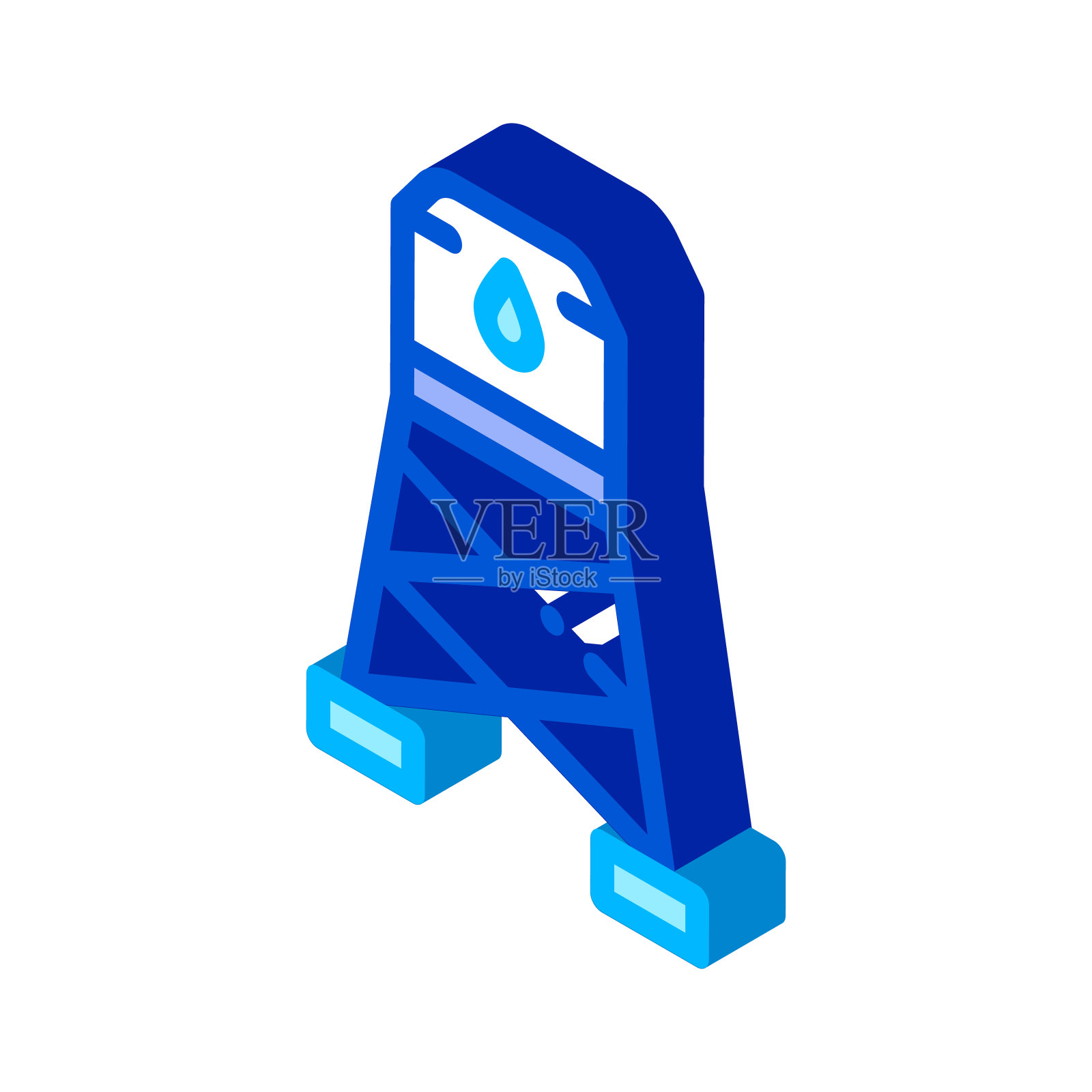 水处理罐等距图标矢量插图插画图片素材